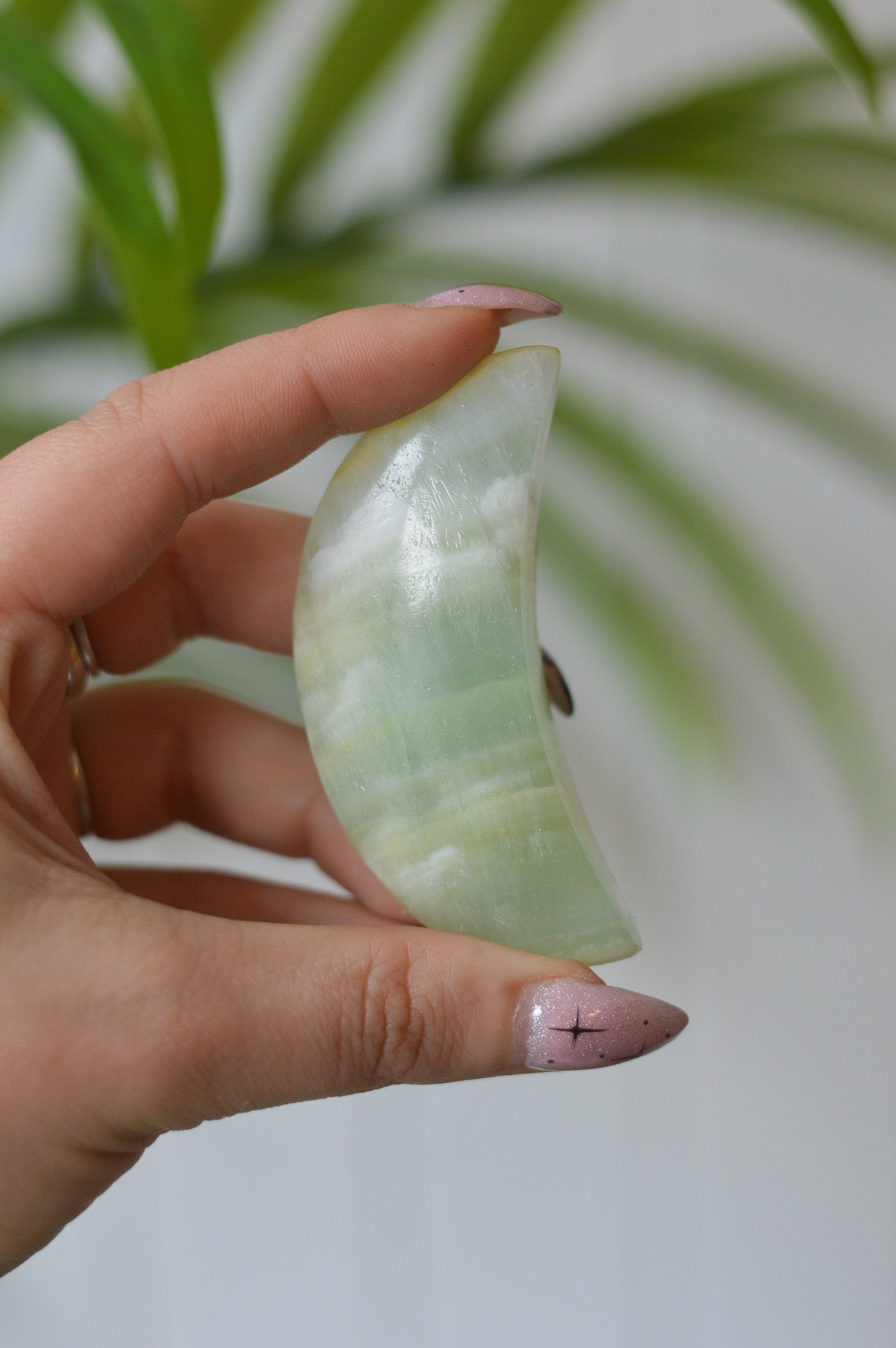 Pistachio Calcite Moon