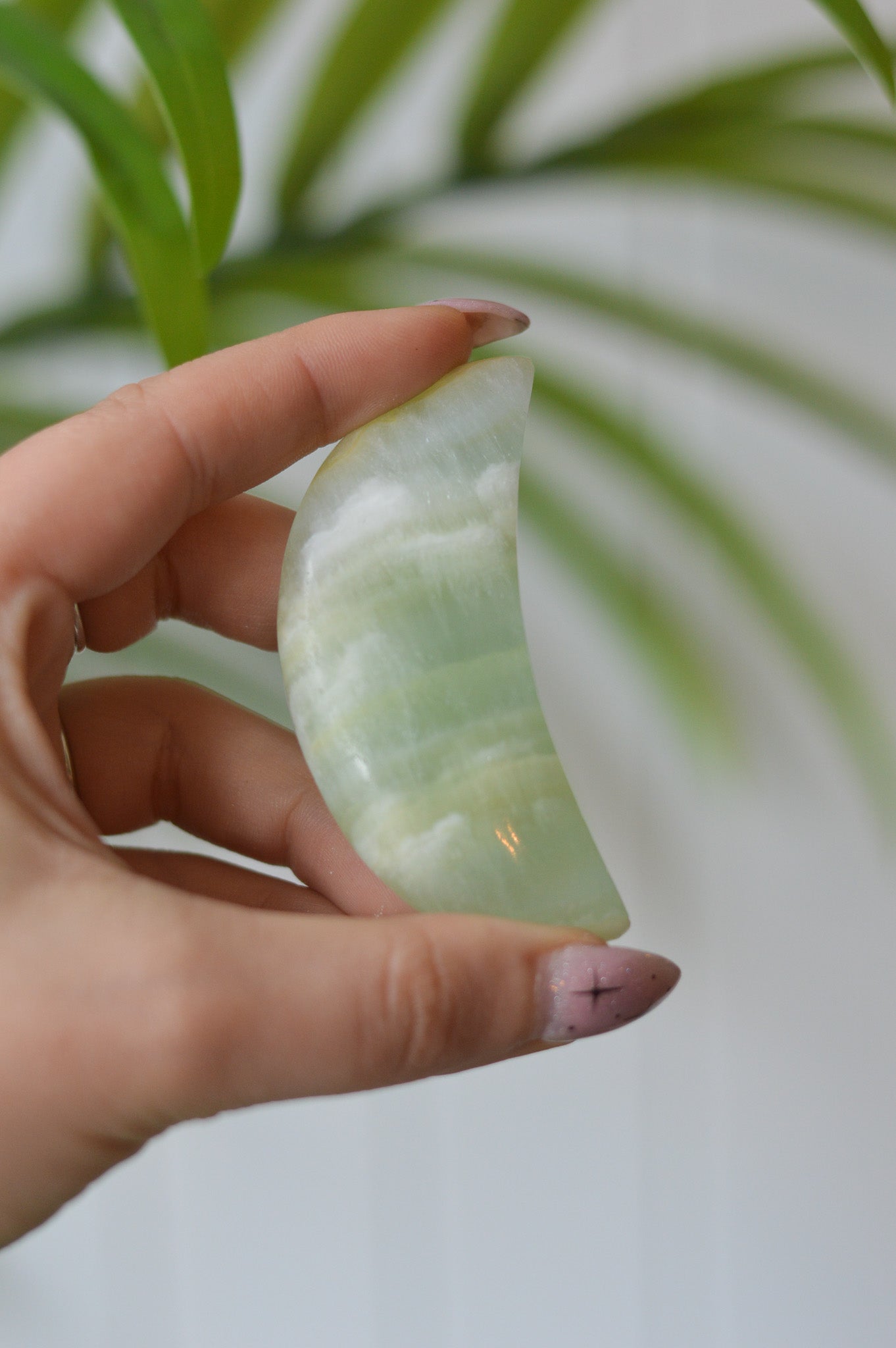 Pistachio Calcite Moon