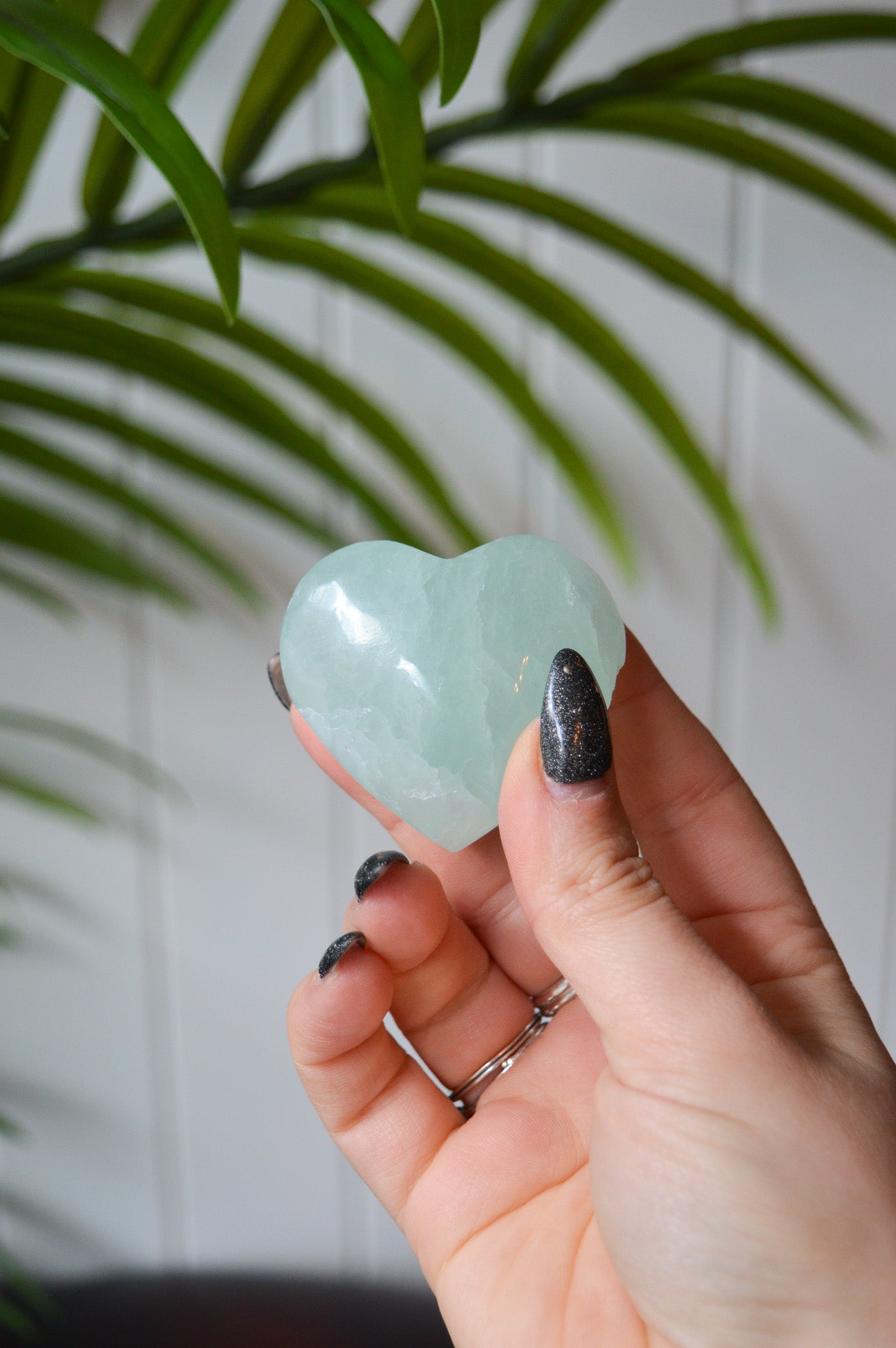 Pistachio Calcite Heart