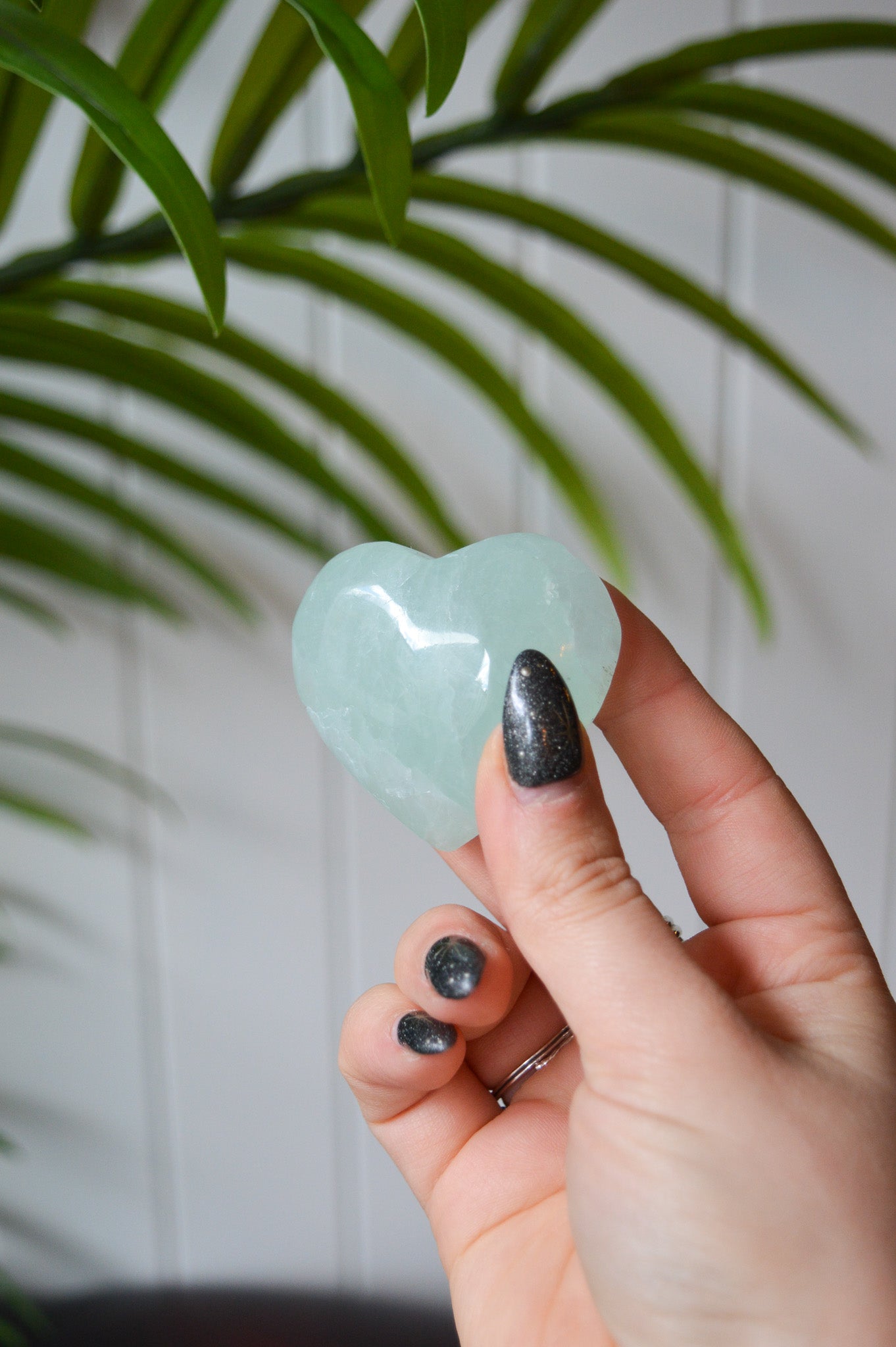 Pistachio Calcite Heart