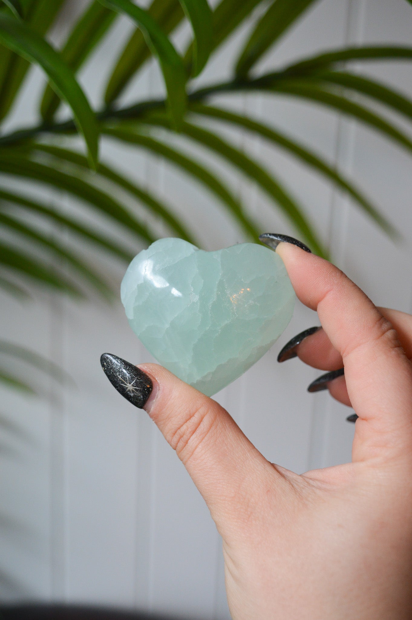 Pistachio Calcite Heart