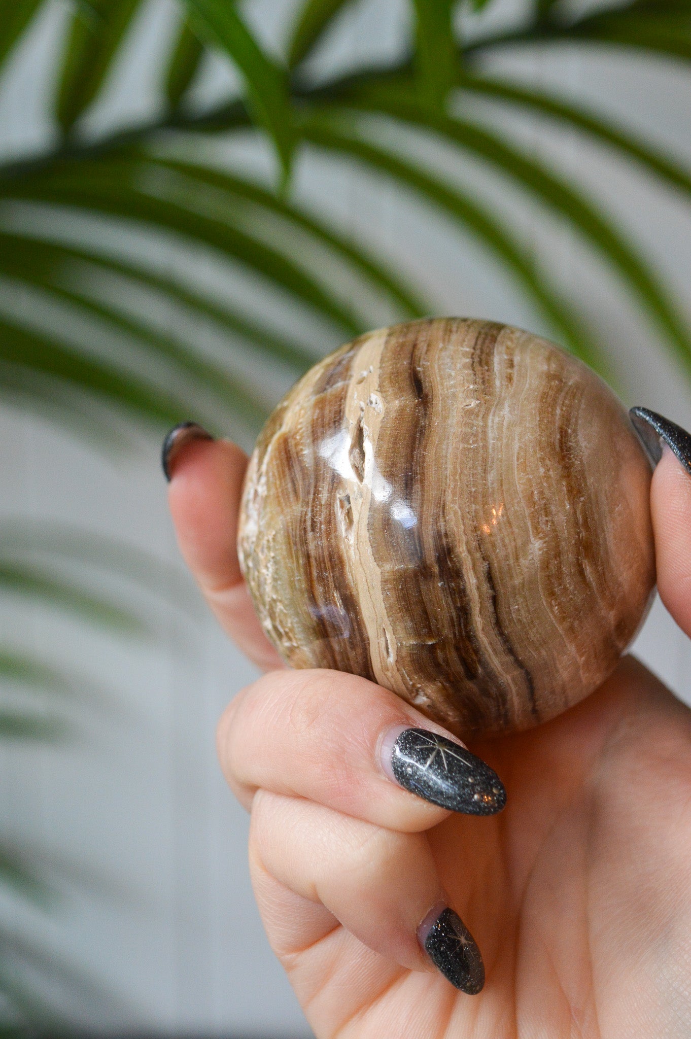 Chocolate Calcite Sphere