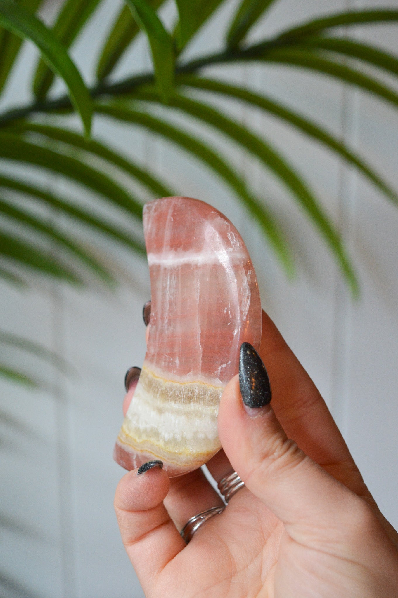 Rose Calcite Moon