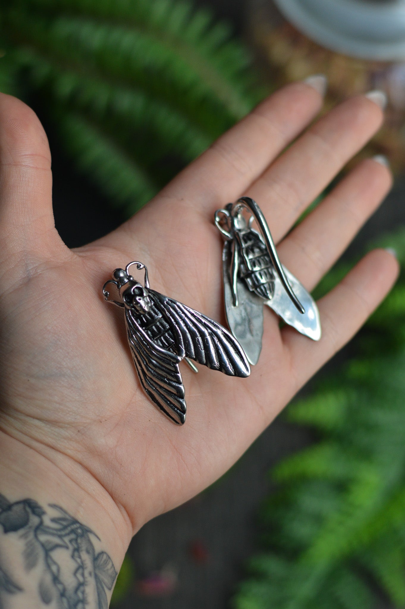 Death's Head Moth Ear Hangers