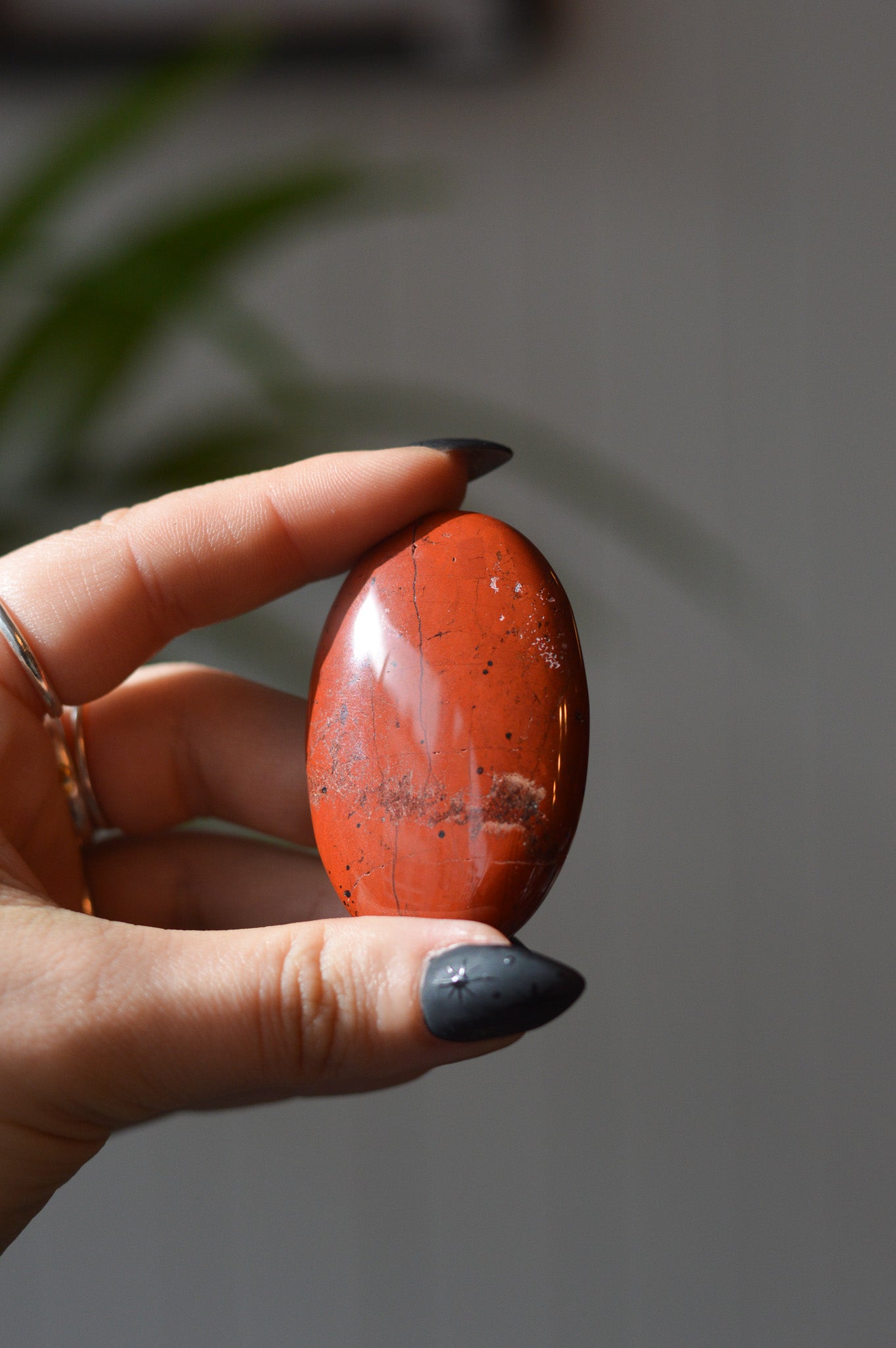 Red Jasper Palm Stone