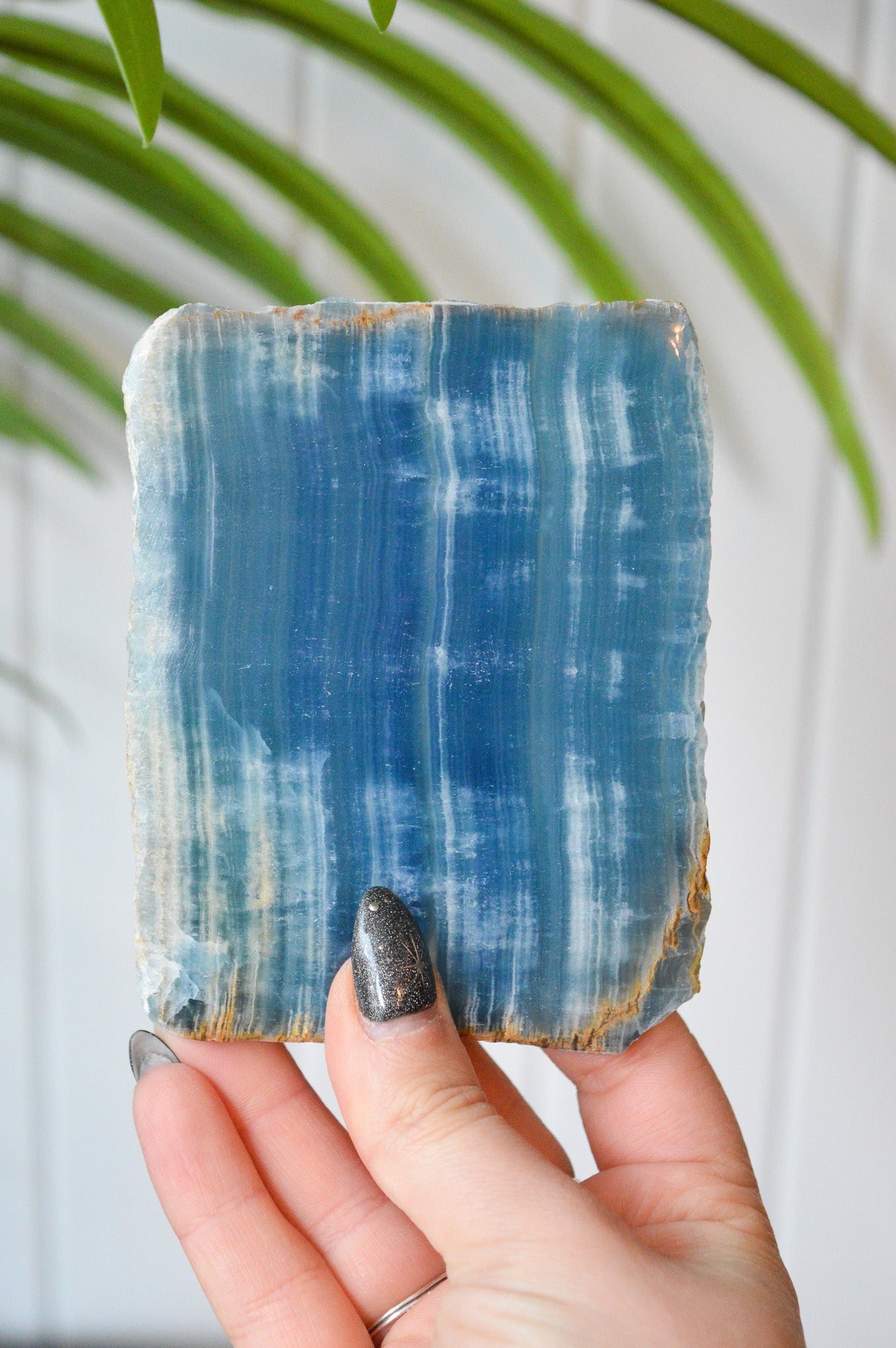 AA Grade Lemurian Aquatine Calcite Slice