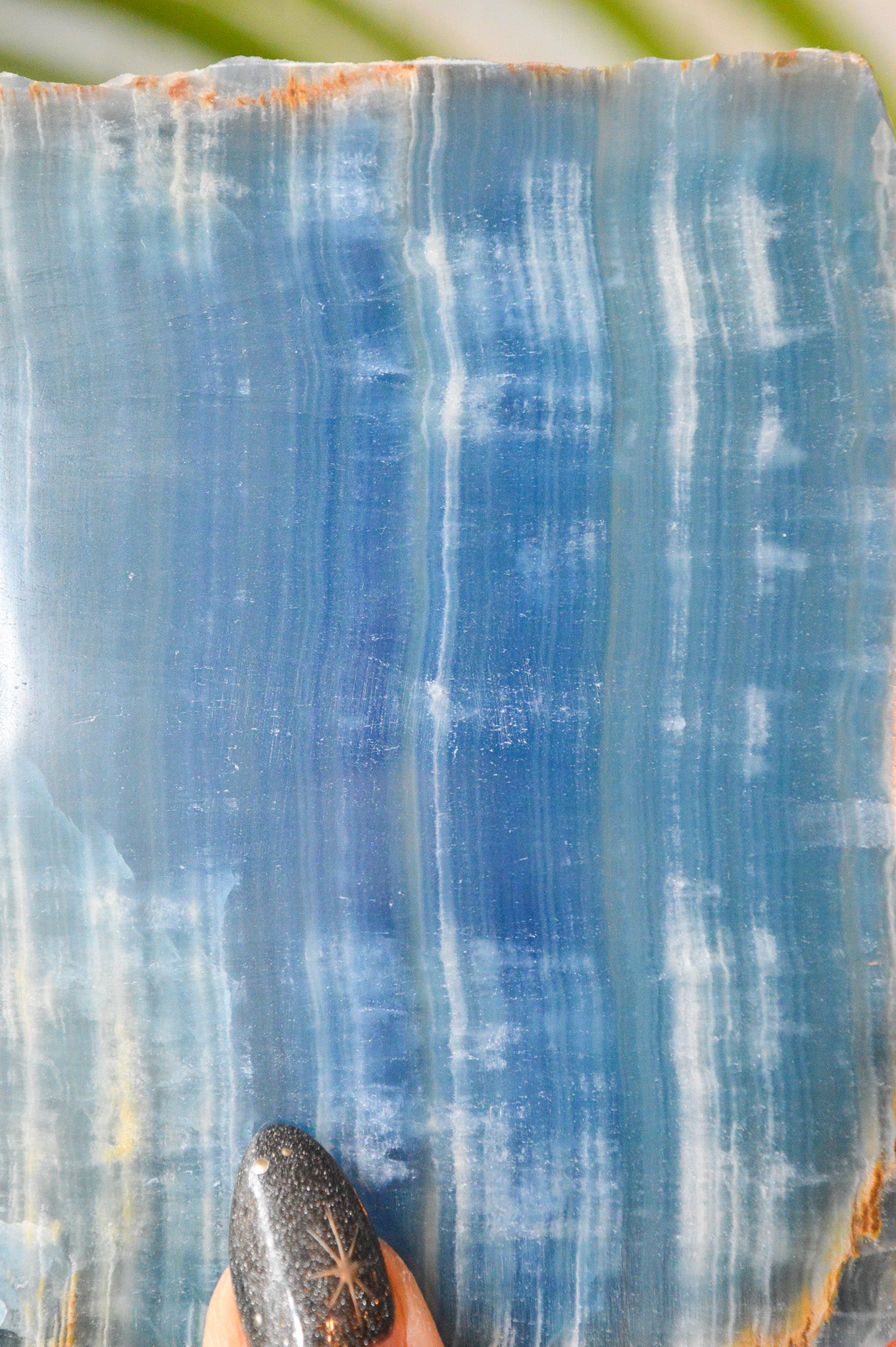AA Grade Lemurian Aquatine Calcite Slice