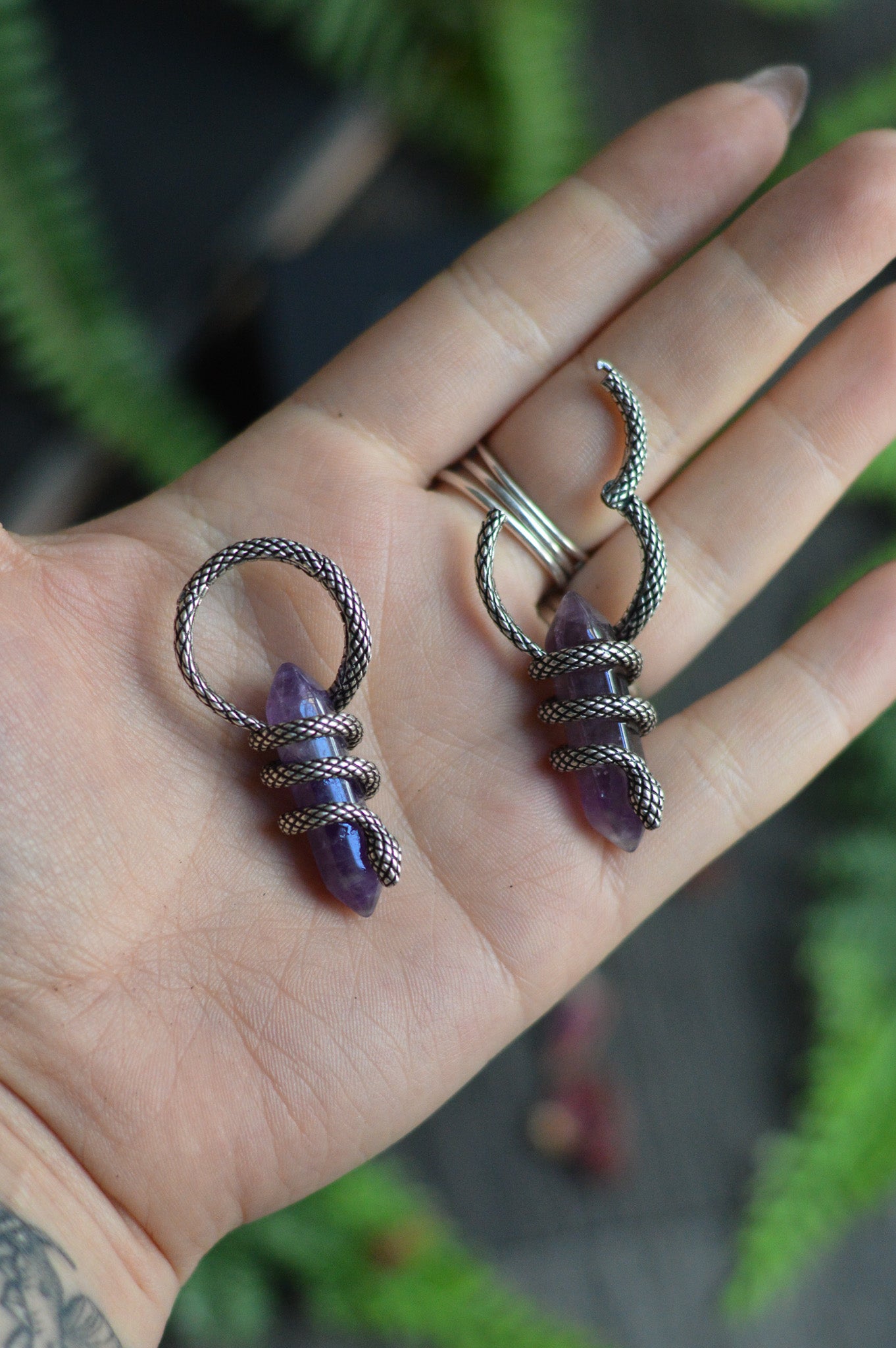 Crystal Snake Ear Weights