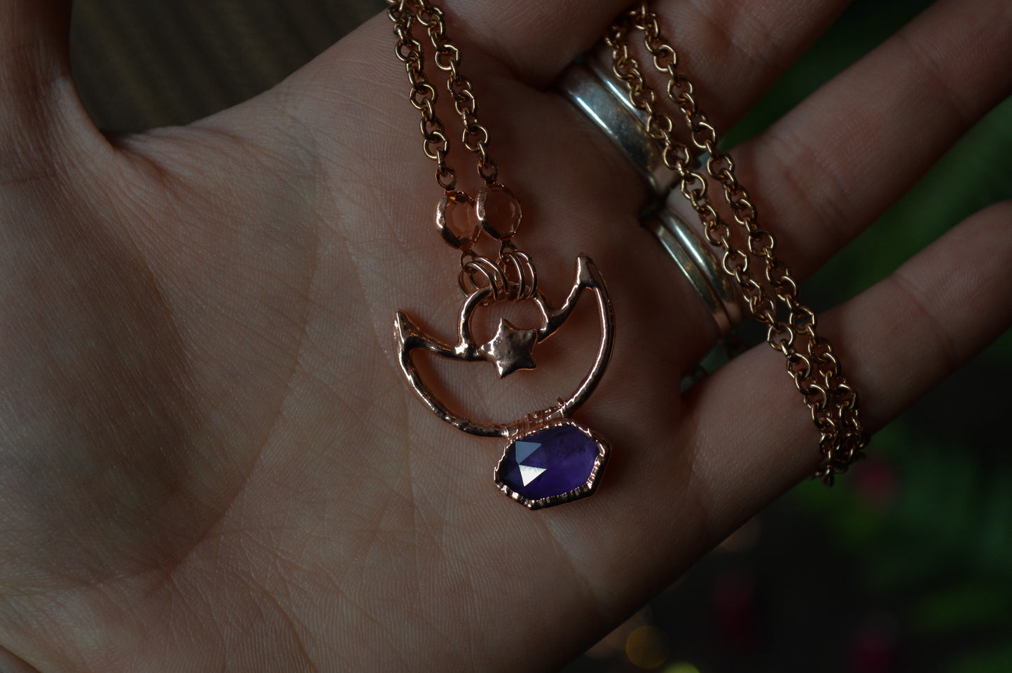 Celestial Amethyst Copper Necklace