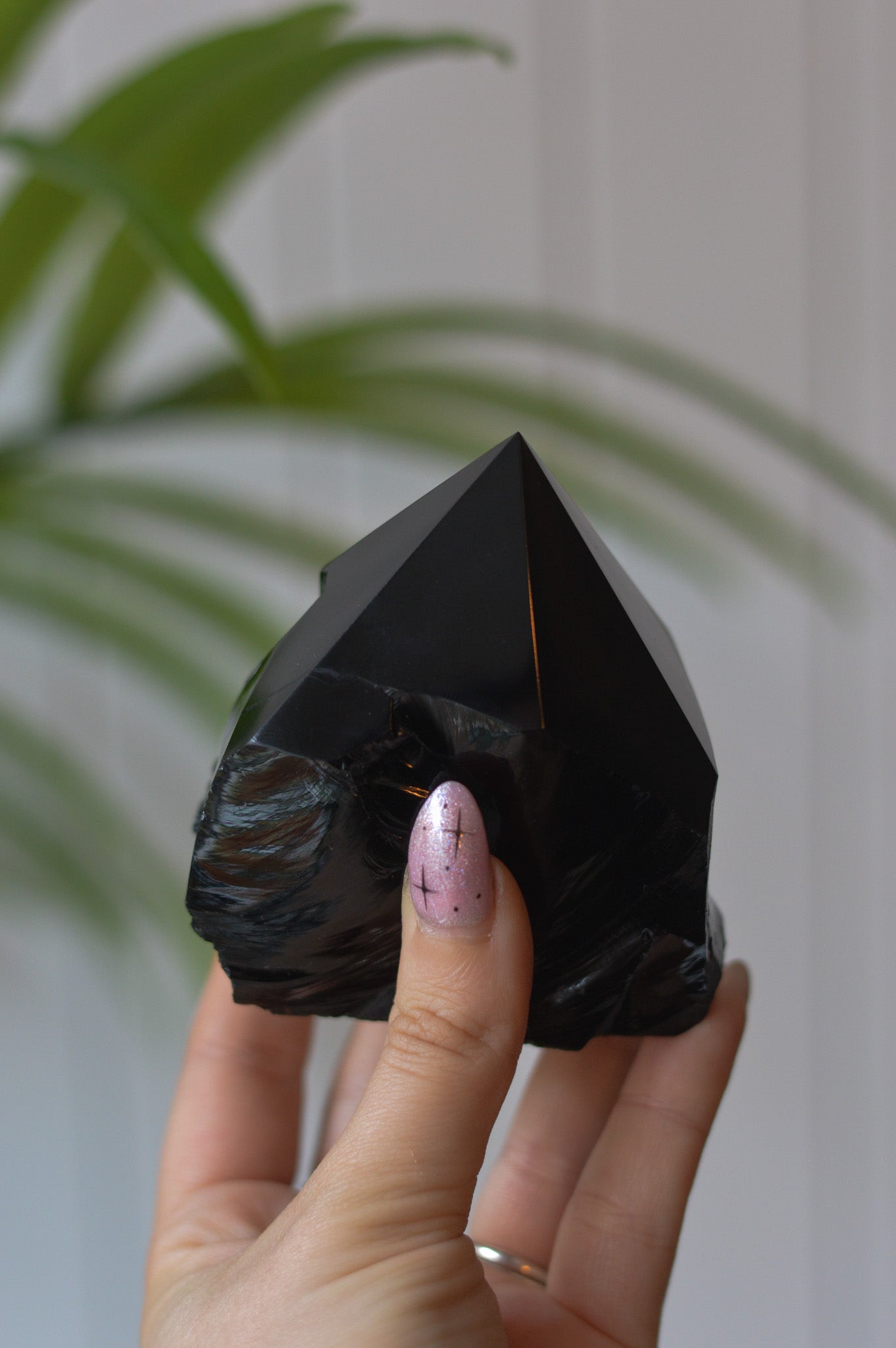 Obsidian Half Polished Point