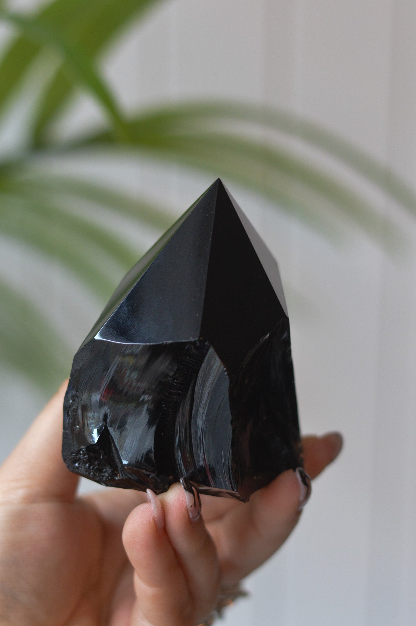 Obsidian Half Polished Point