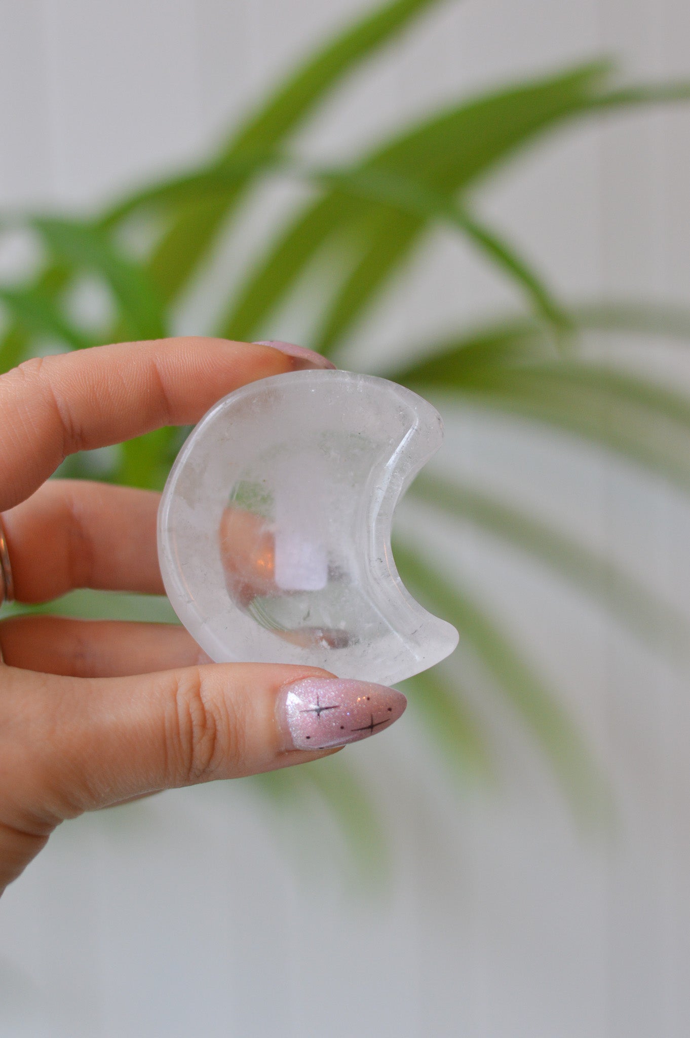 Clear Quartz Mini Moon Dish