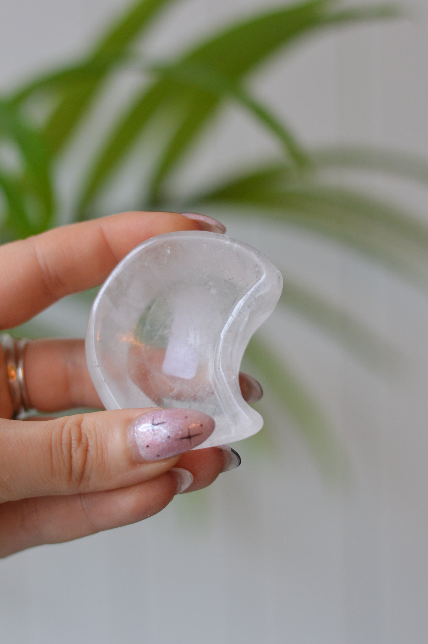 Clear Quartz Mini Moon Dish