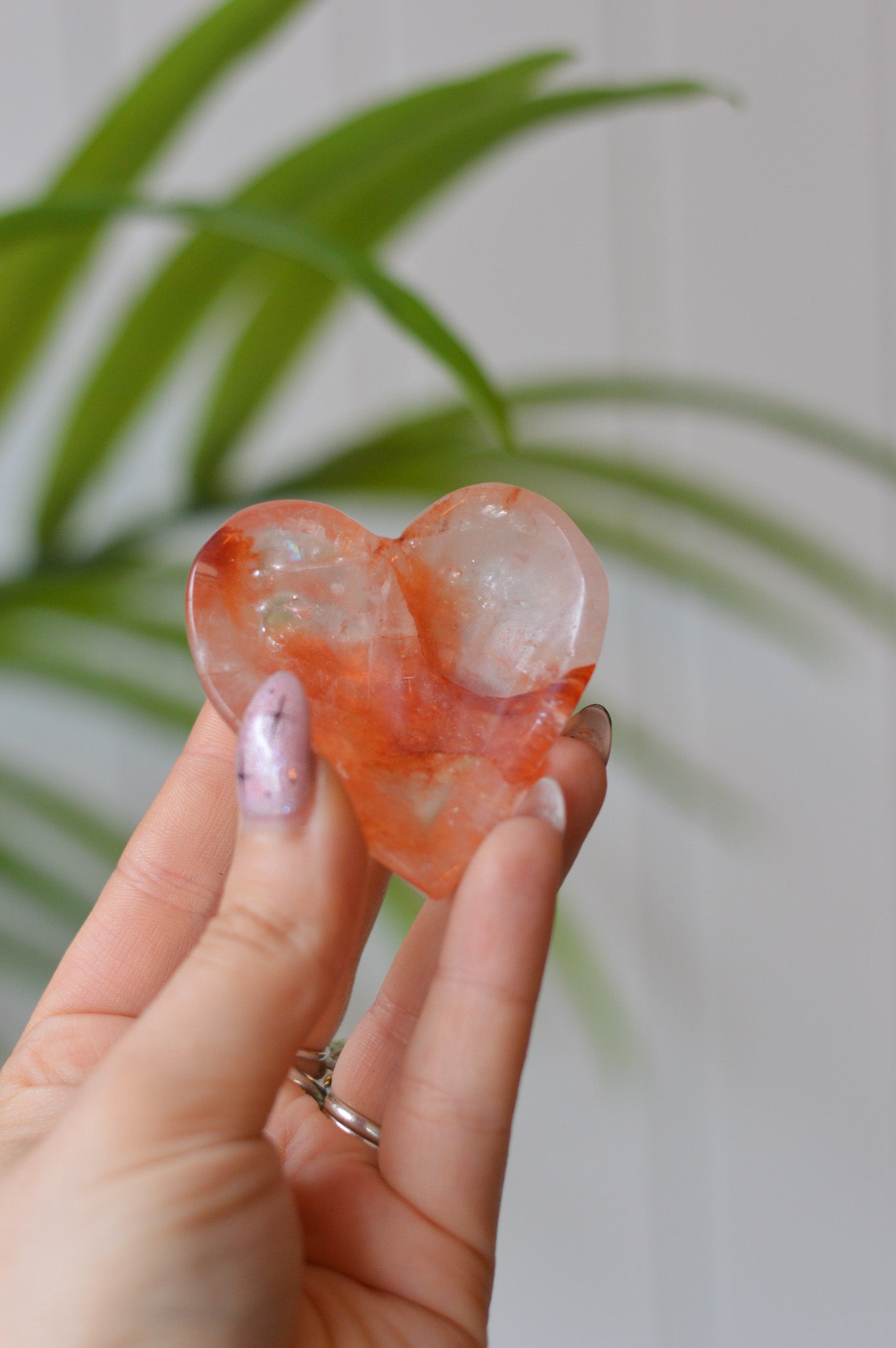 Hematoid / Fire Quartz Mini Heart Dish