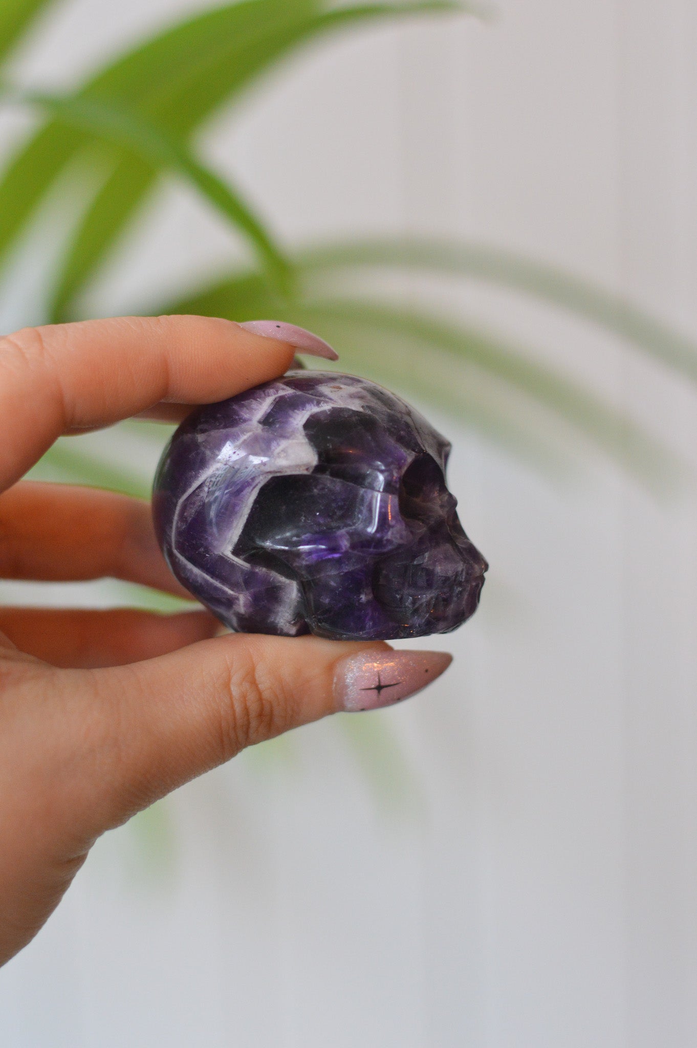Chevron Amethyst Skull