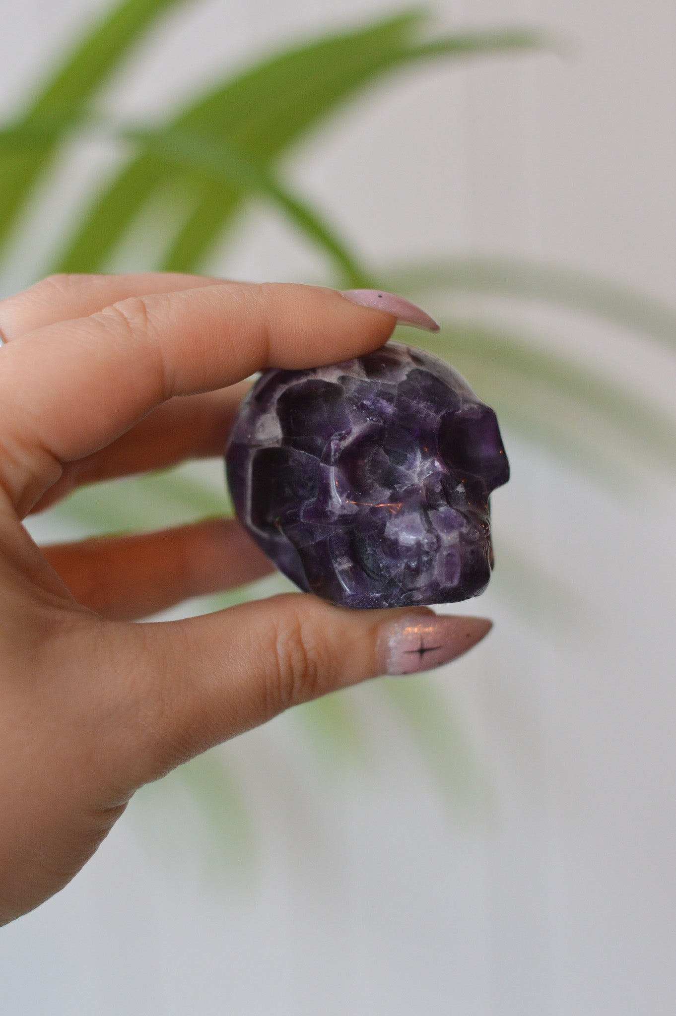 Chevron Amethyst Skull