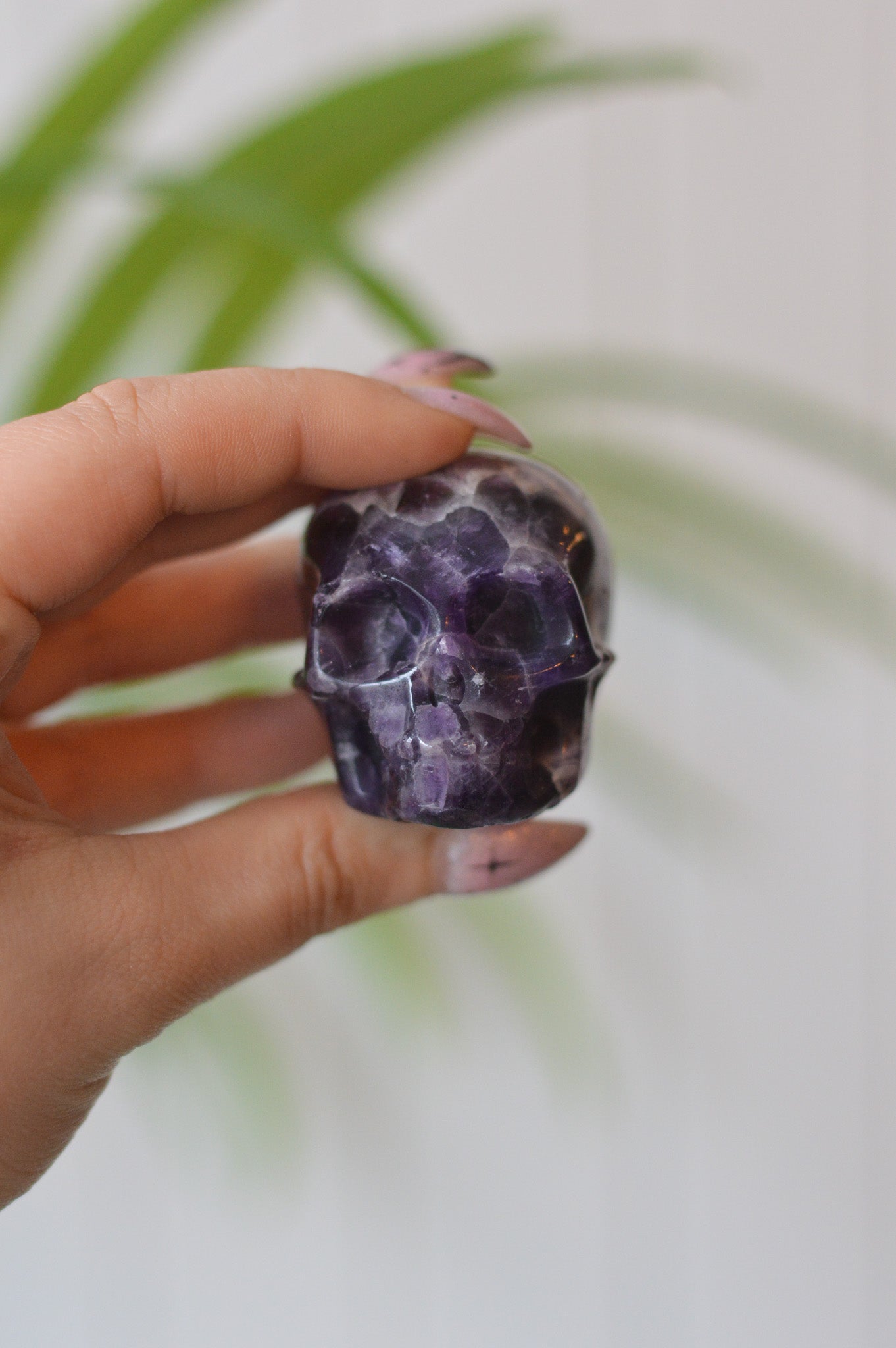 Chevron Amethyst Skull