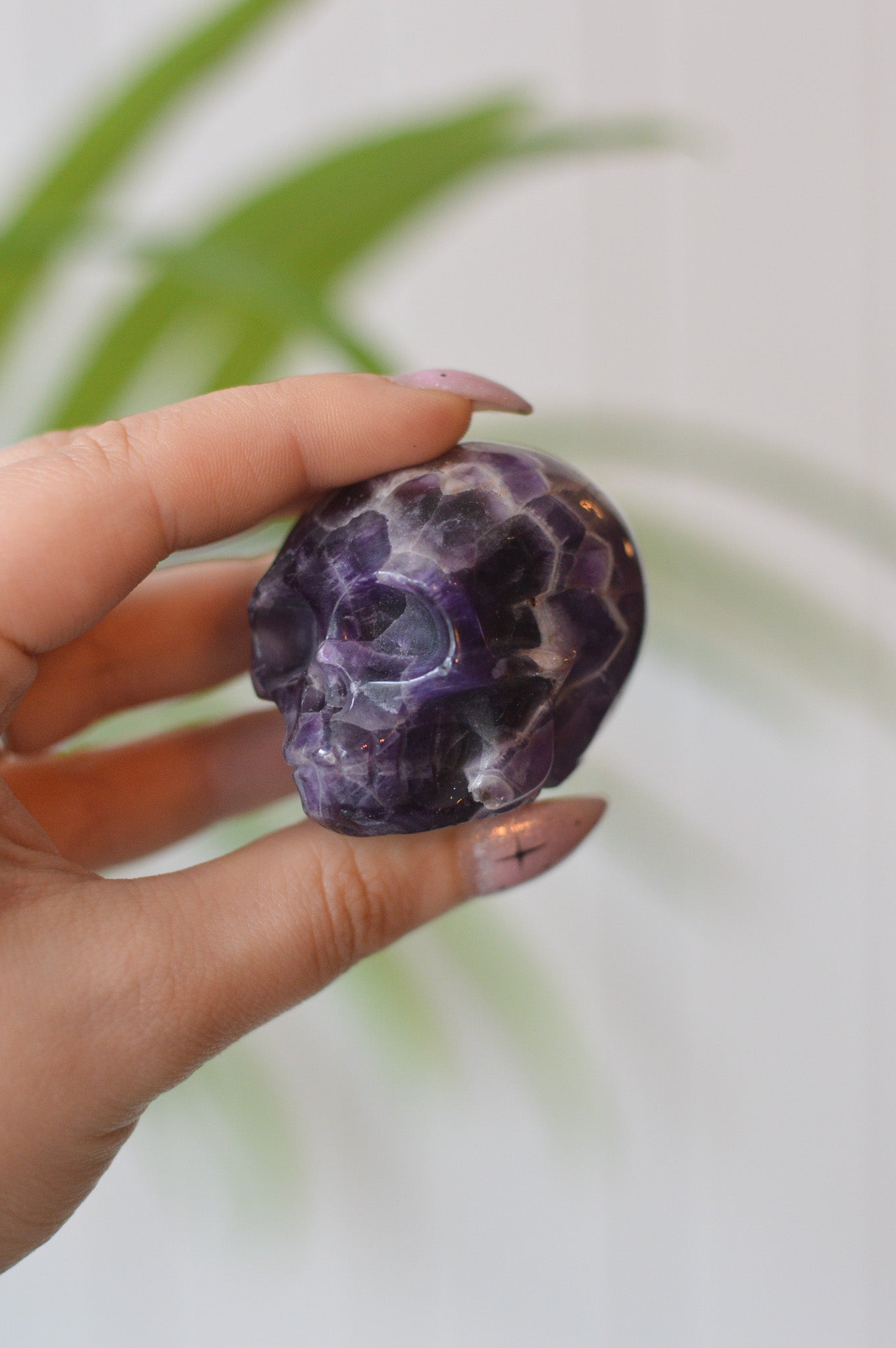 Chevron Amethyst Skull