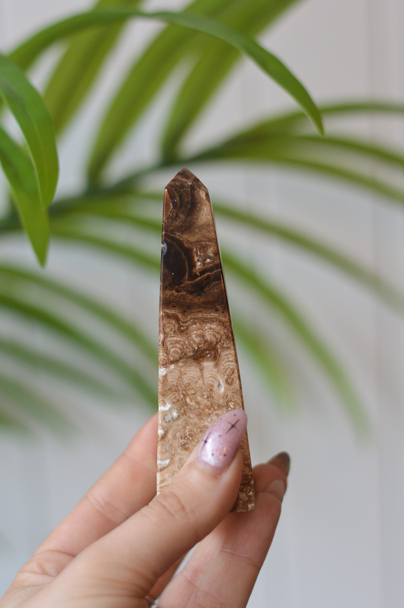 Chocolate Calcite Point