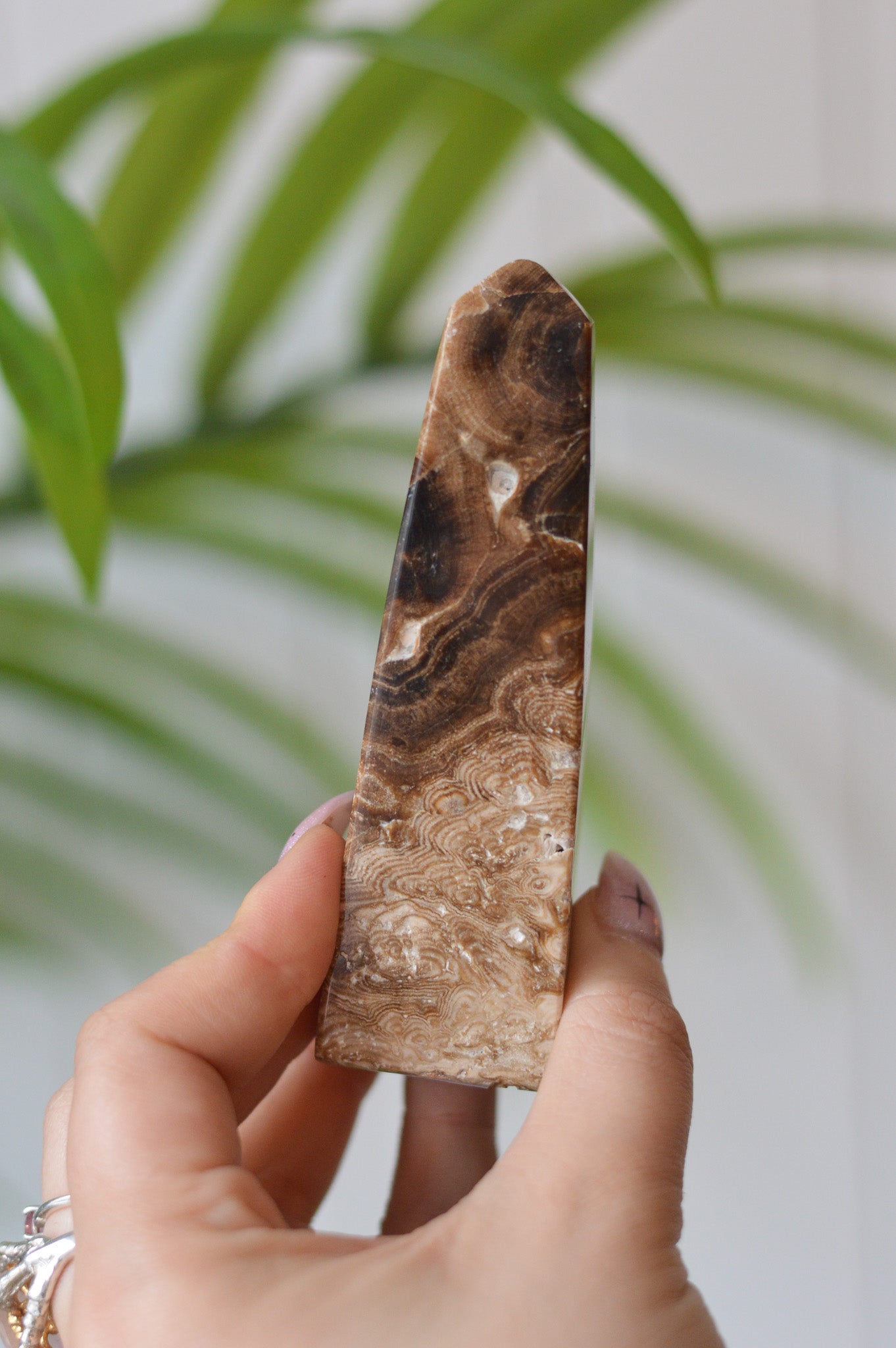 Chocolate Calcite Point