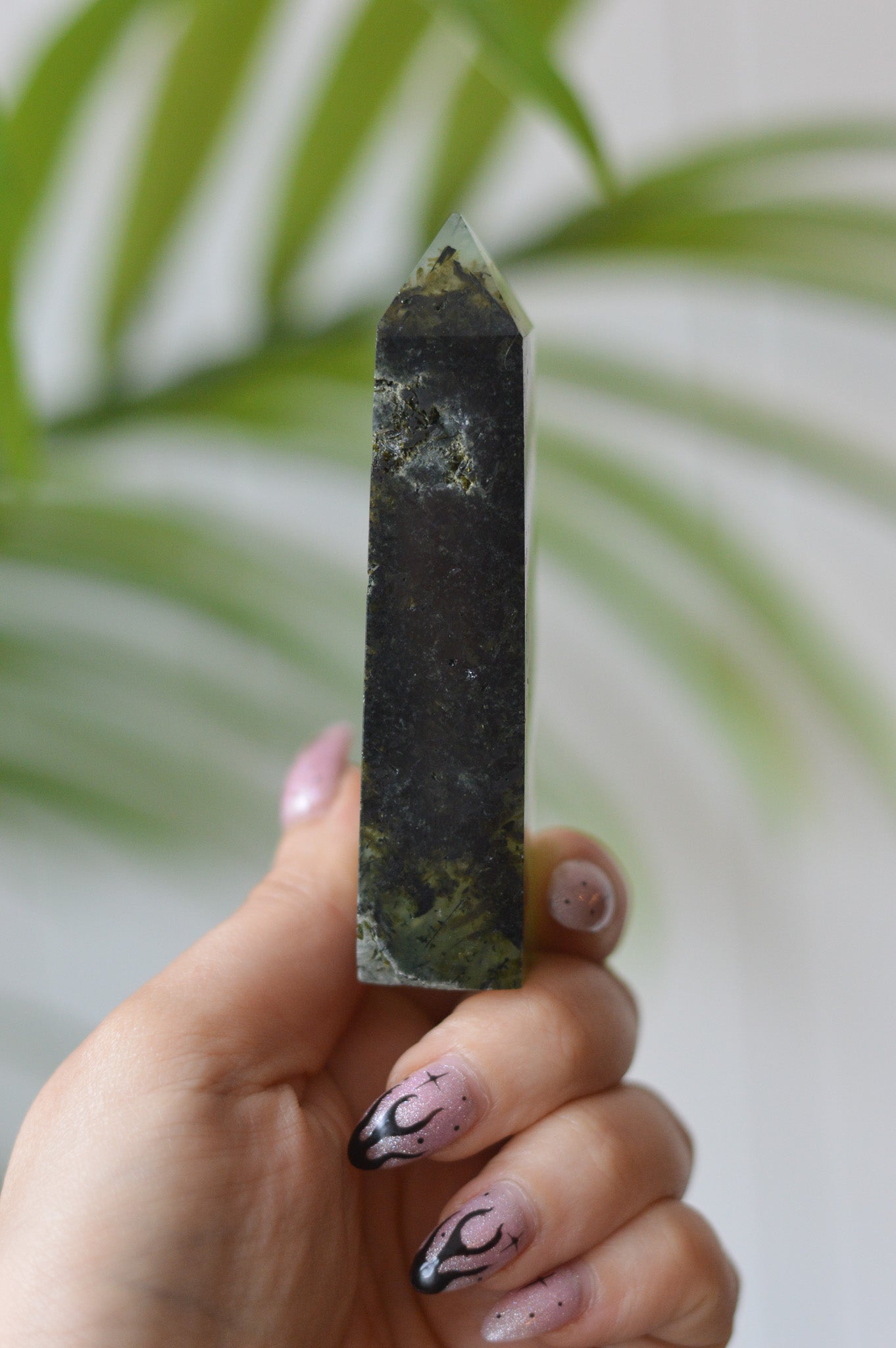 Prehnite Raw Edge Point