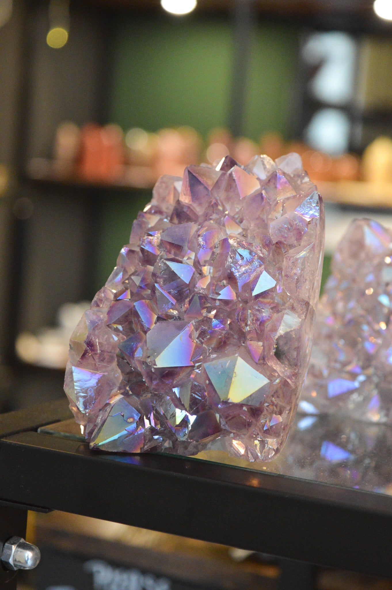 Aura Amethyst Cut Base Cluster