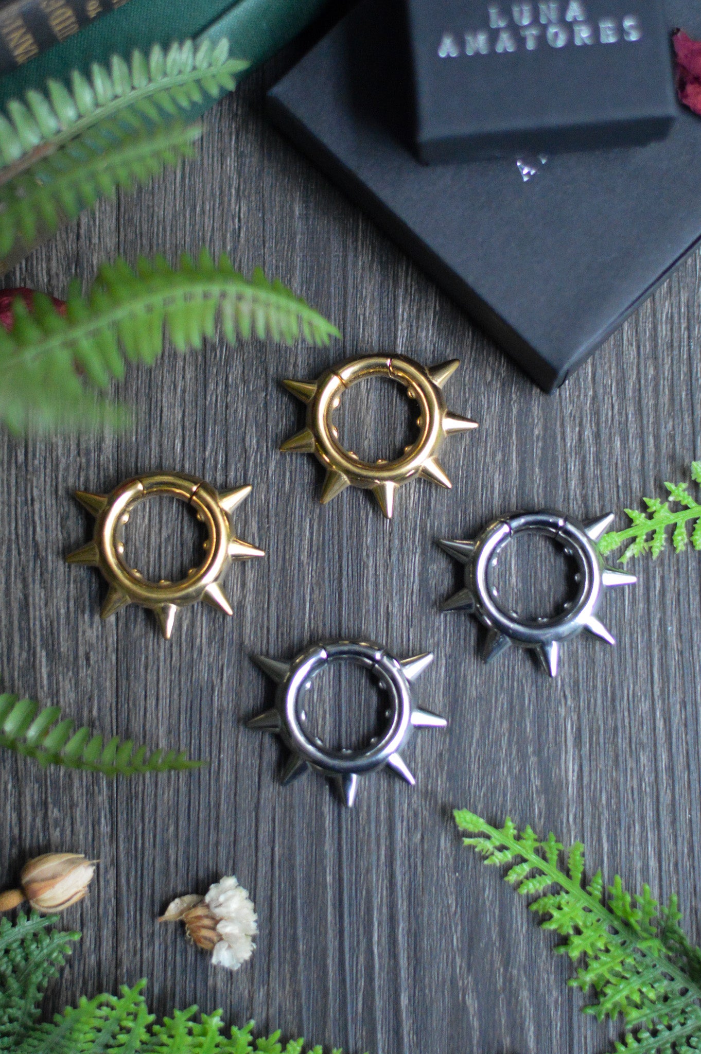 Spiked Hoop Ear Weights – Luna Amatores