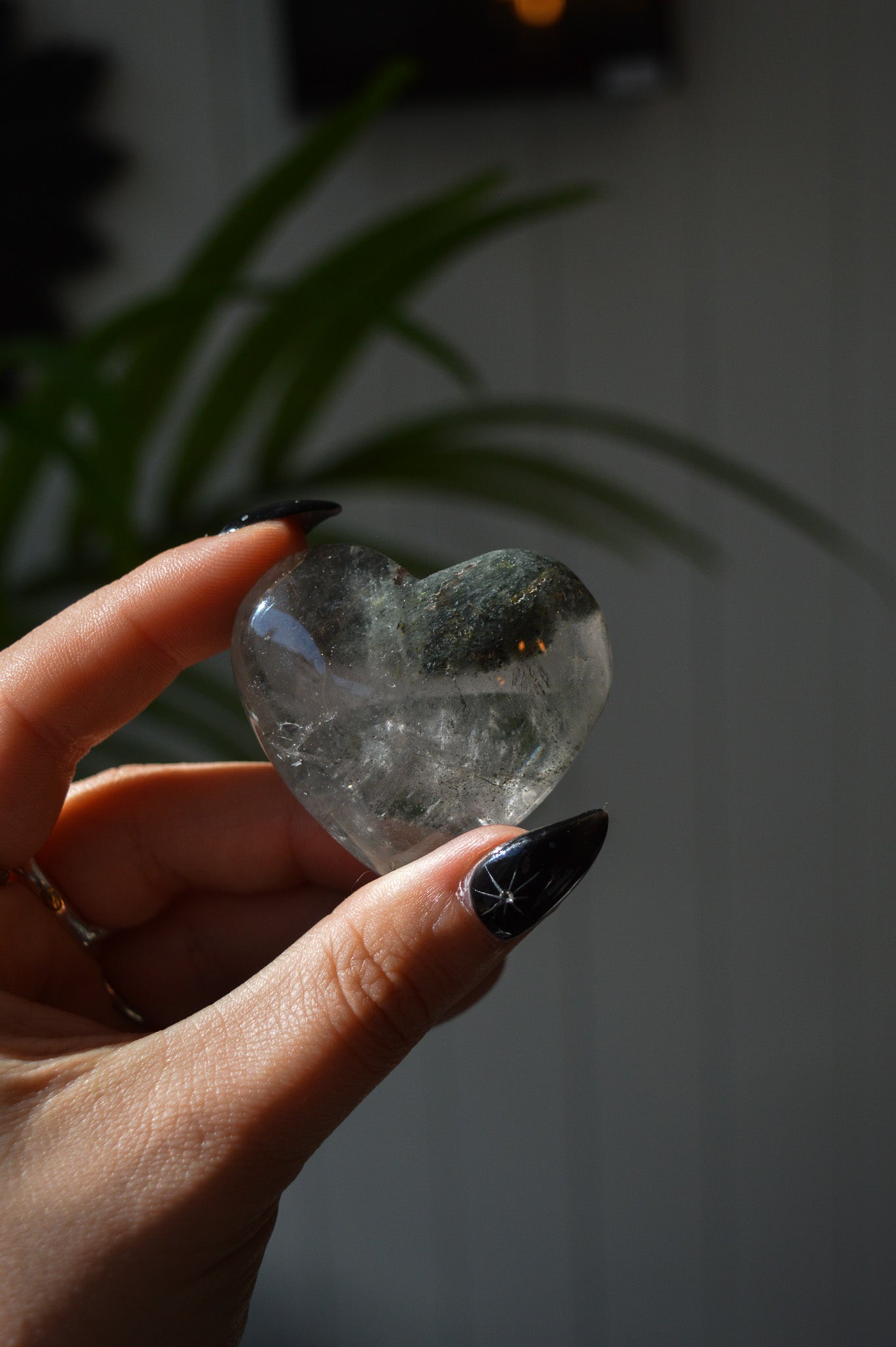 Garden Quartz (Lodolite) Heart #1