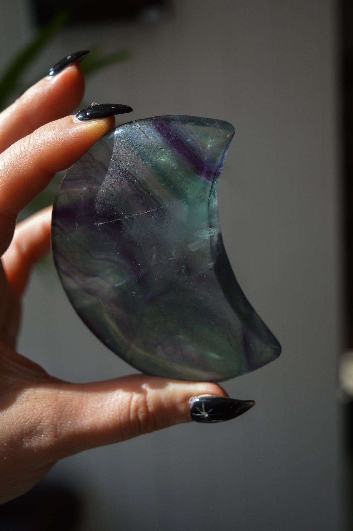 Rainbow Fluorite Moon