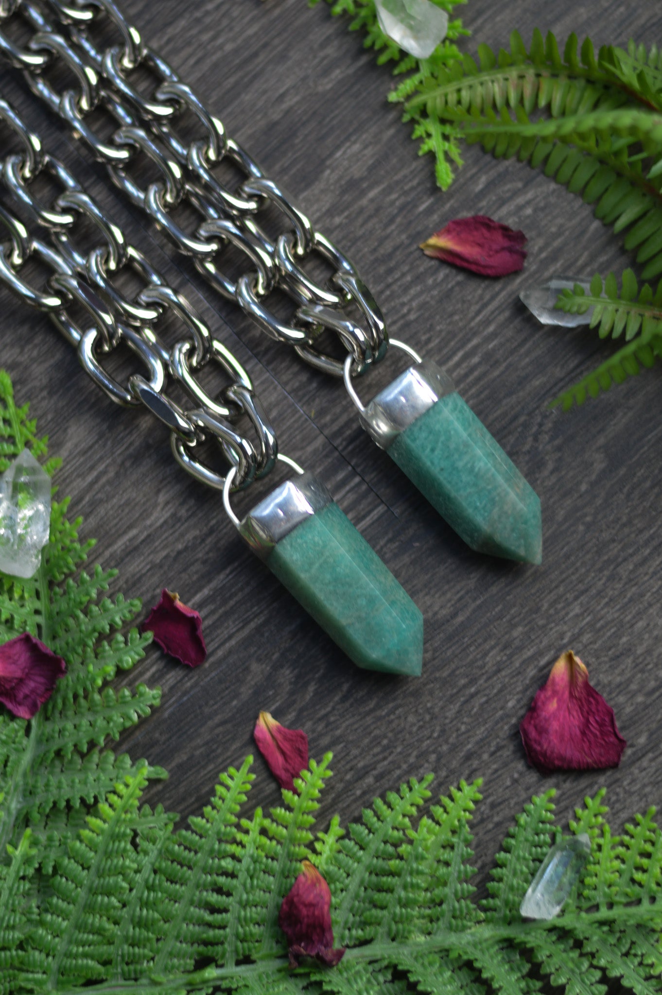 Amazonite Chunky Chain Necklace