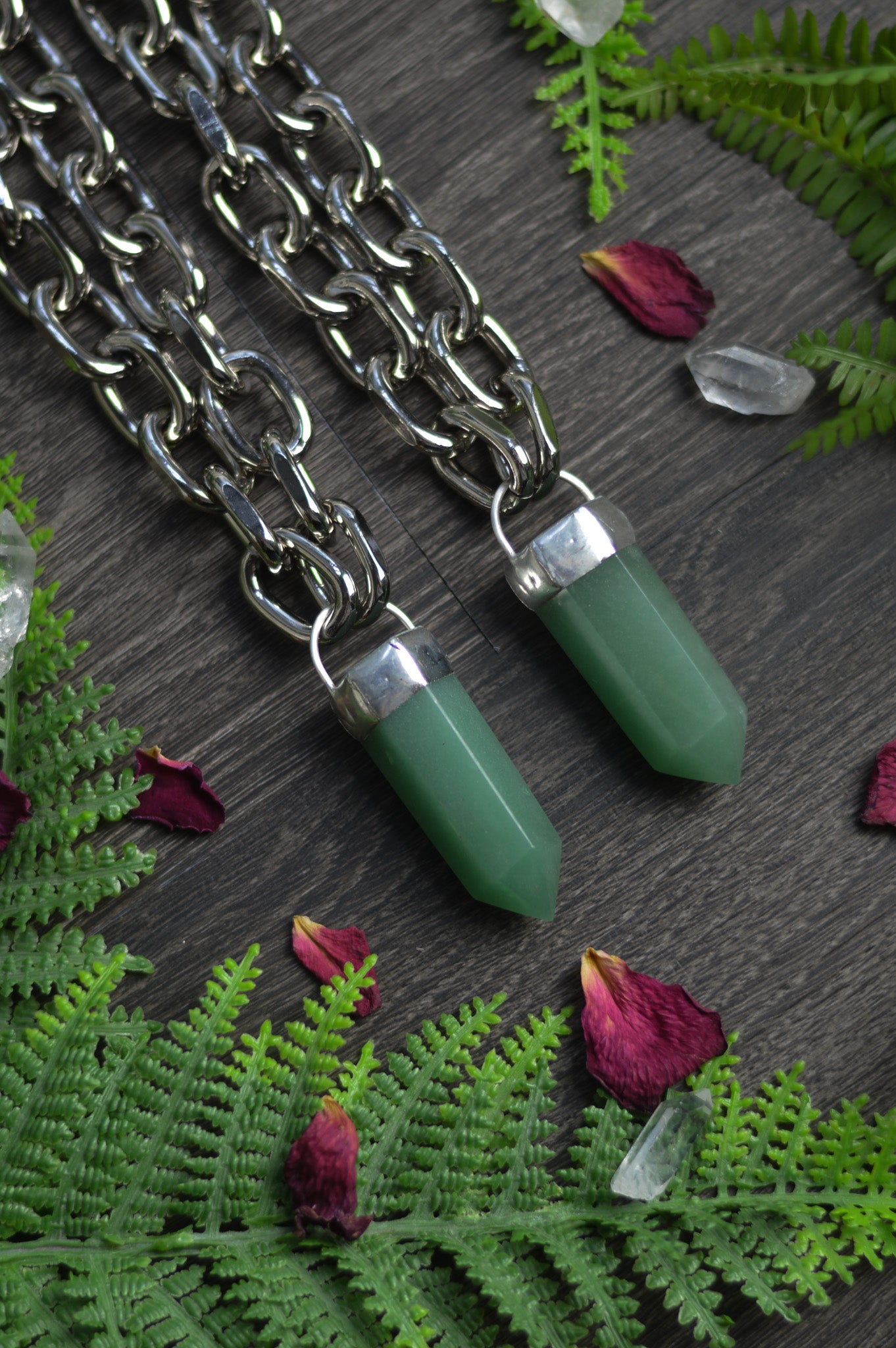 Aventurine Chunky Chain Necklace
