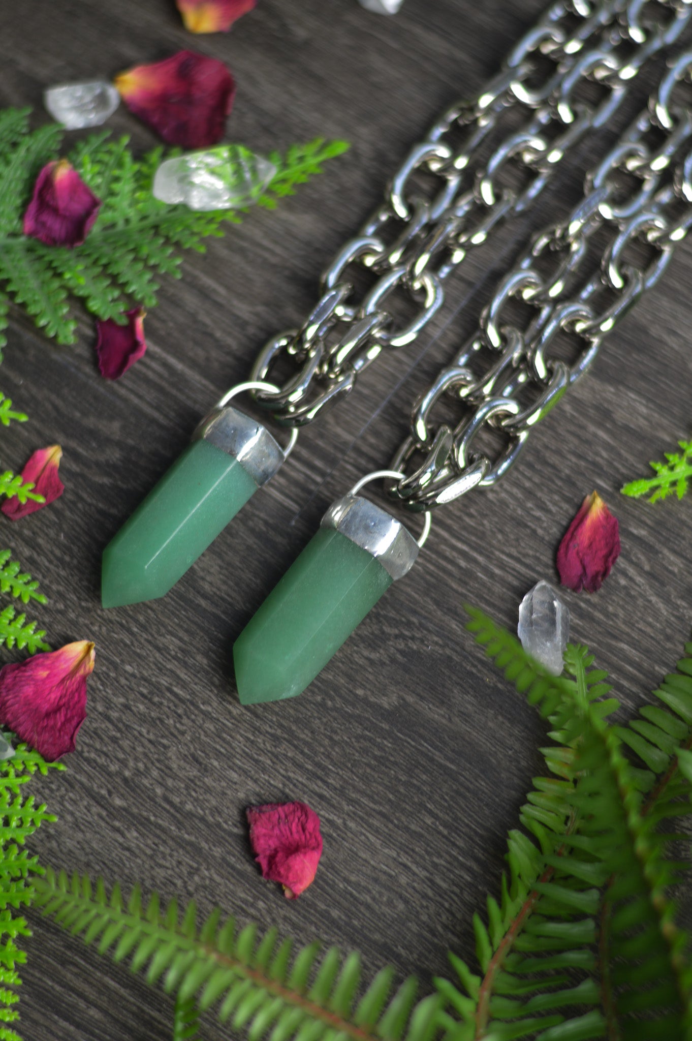 Aventurine Chunky Chain Necklace