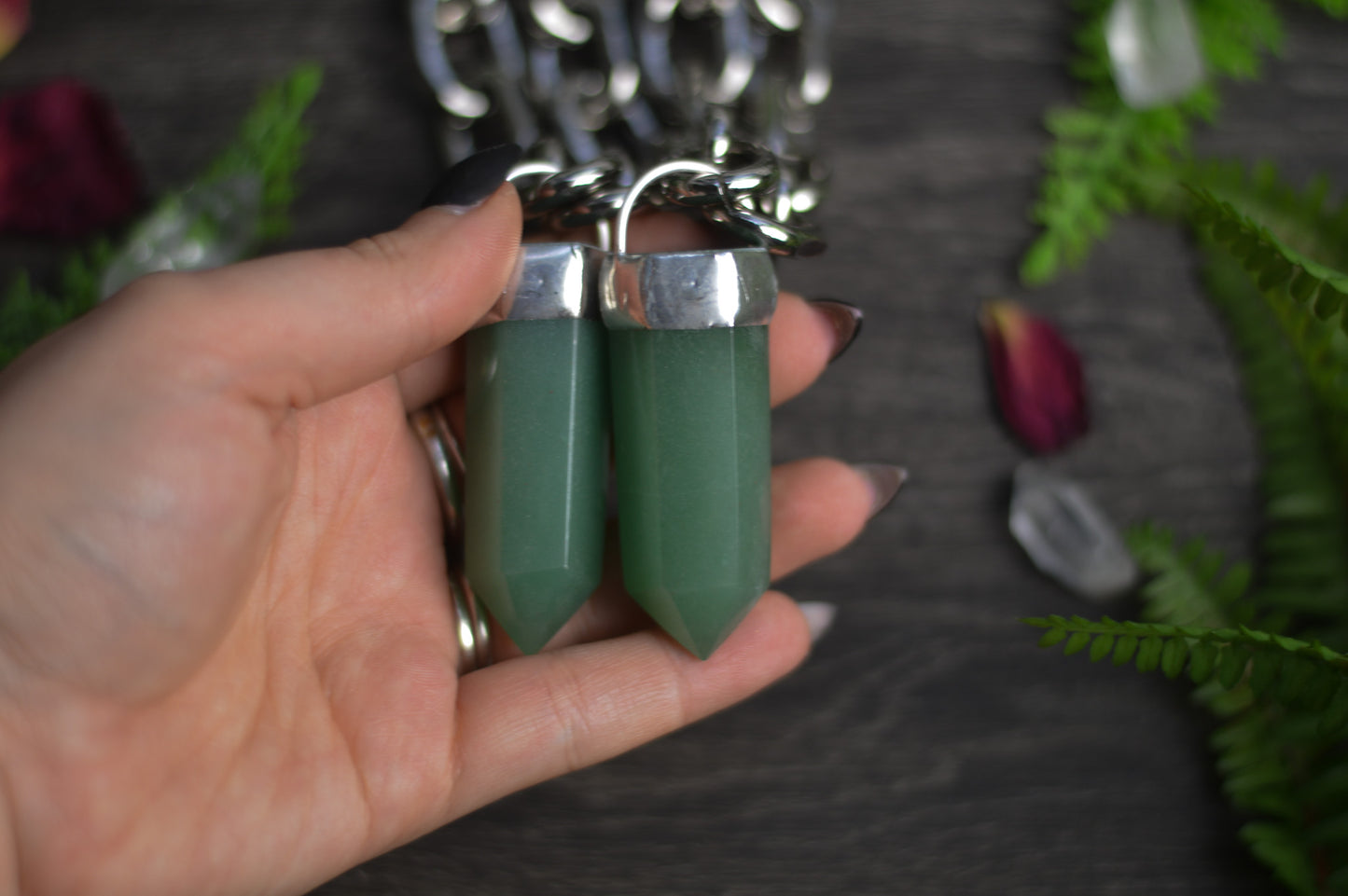 Aventurine Chunky Chain Necklace