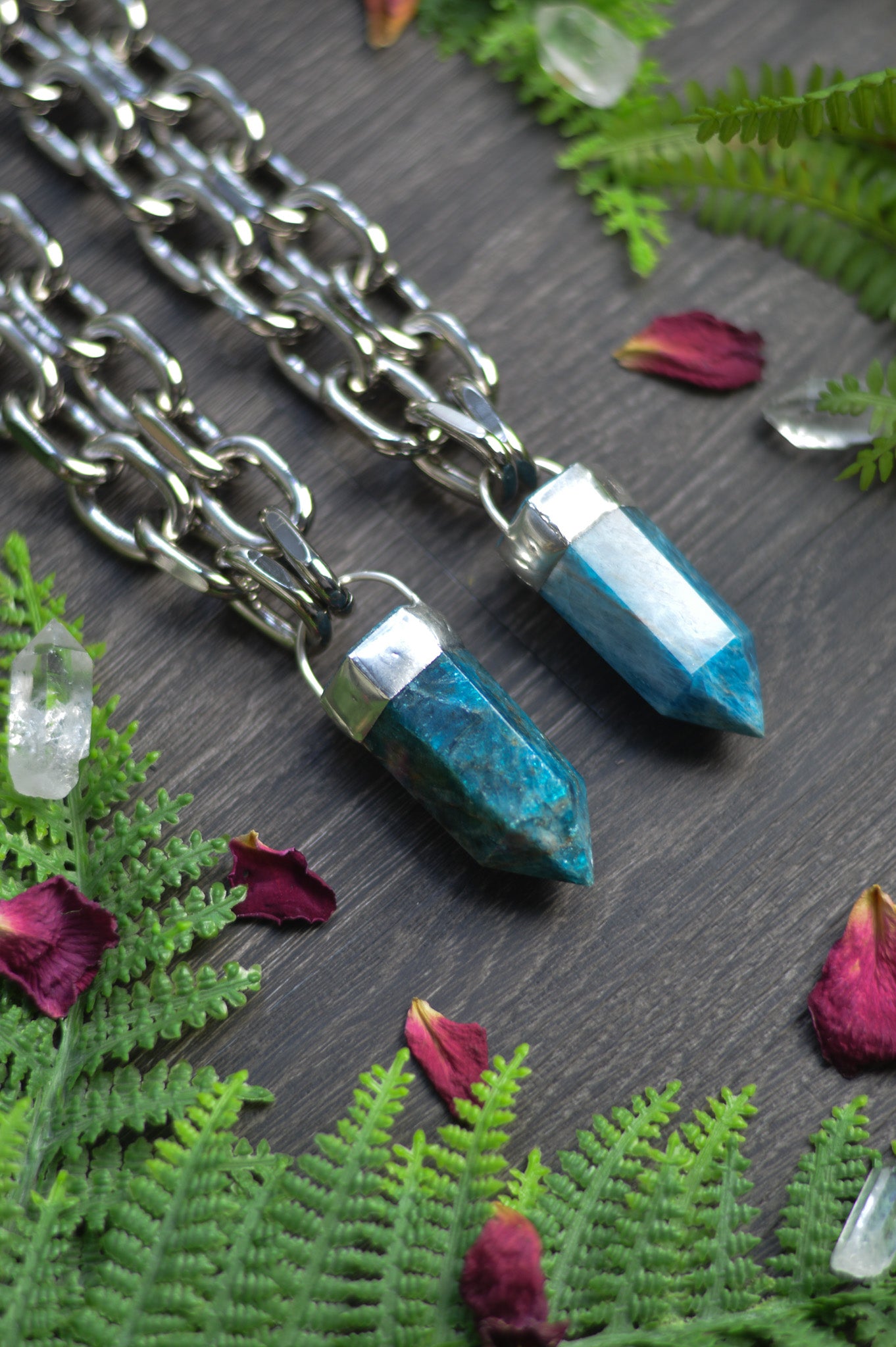Apatite Chunky Chain Necklace