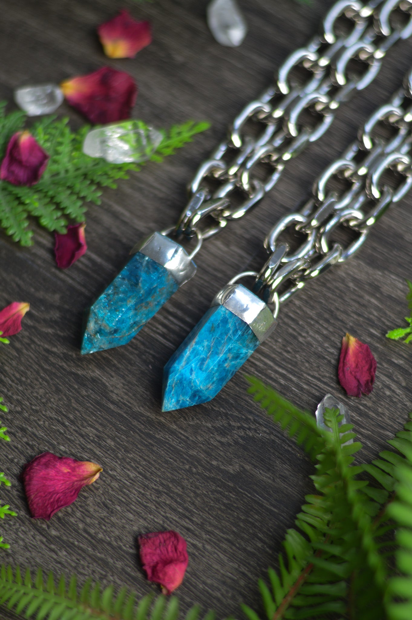 Apatite Chunky Chain Necklace