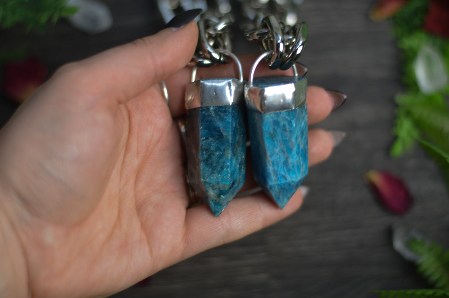 Apatite Chunky Chain Necklace