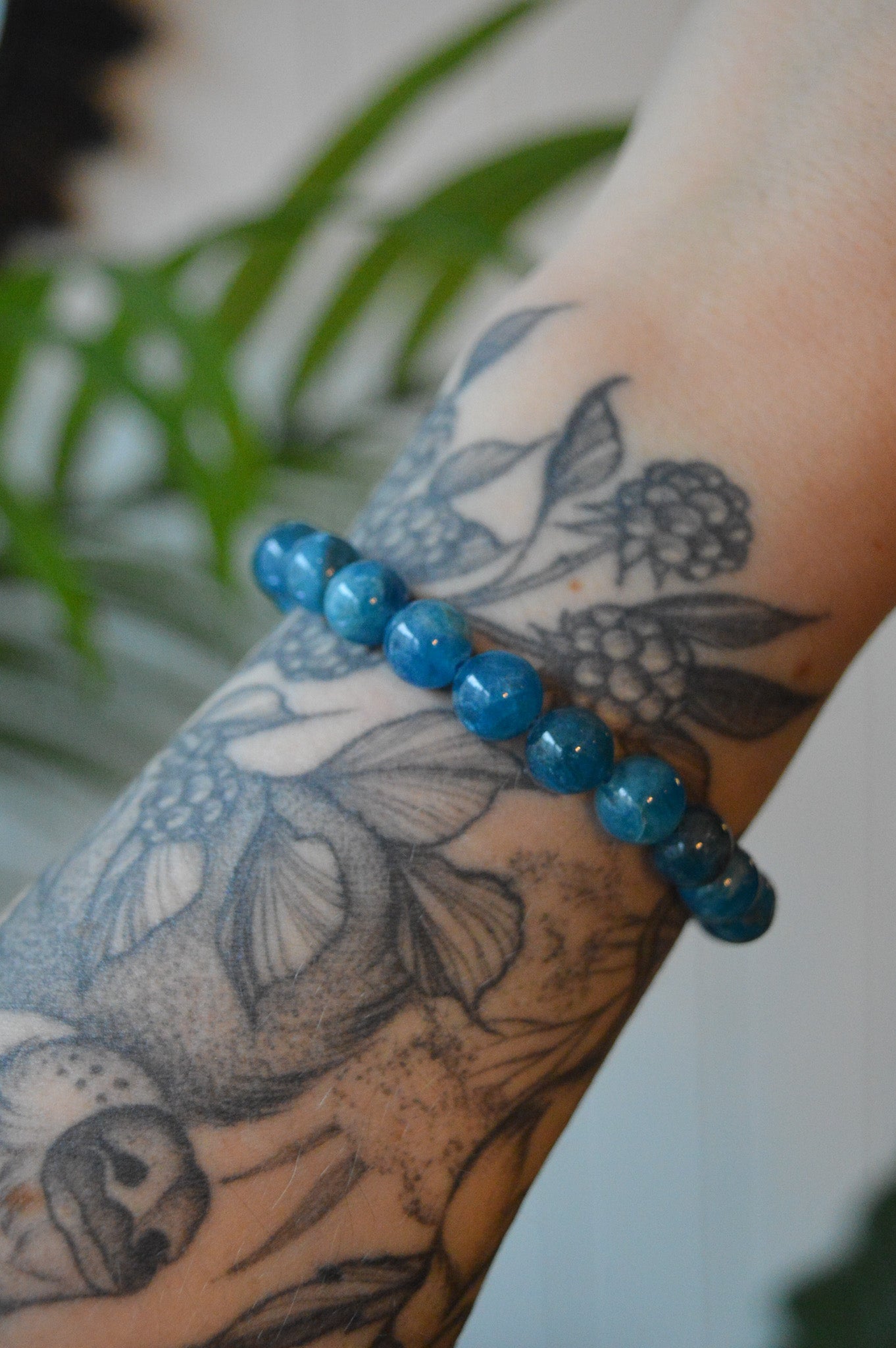 Apatite Bead Bracelet