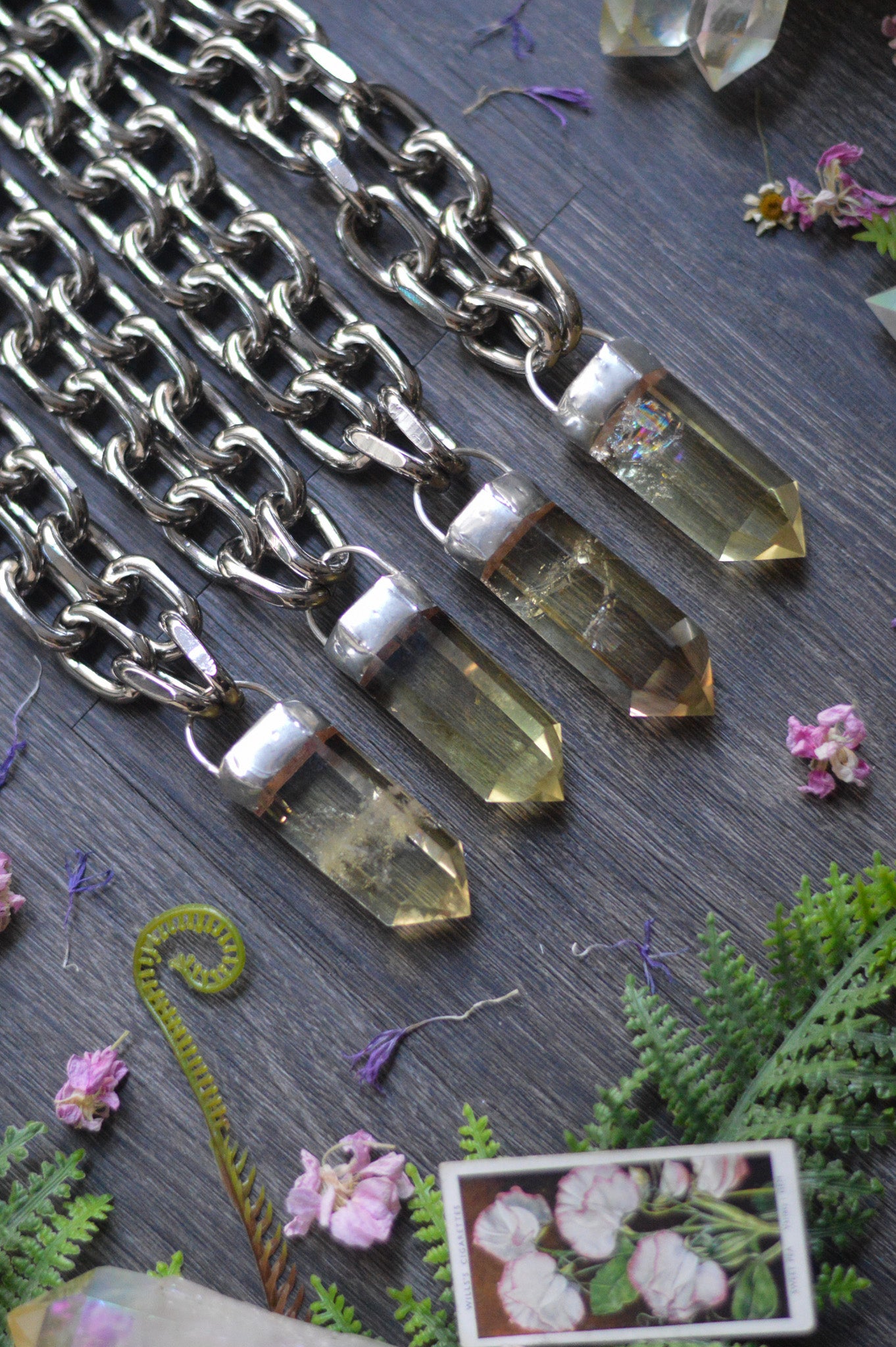 Citrine Chunky Chain Necklace