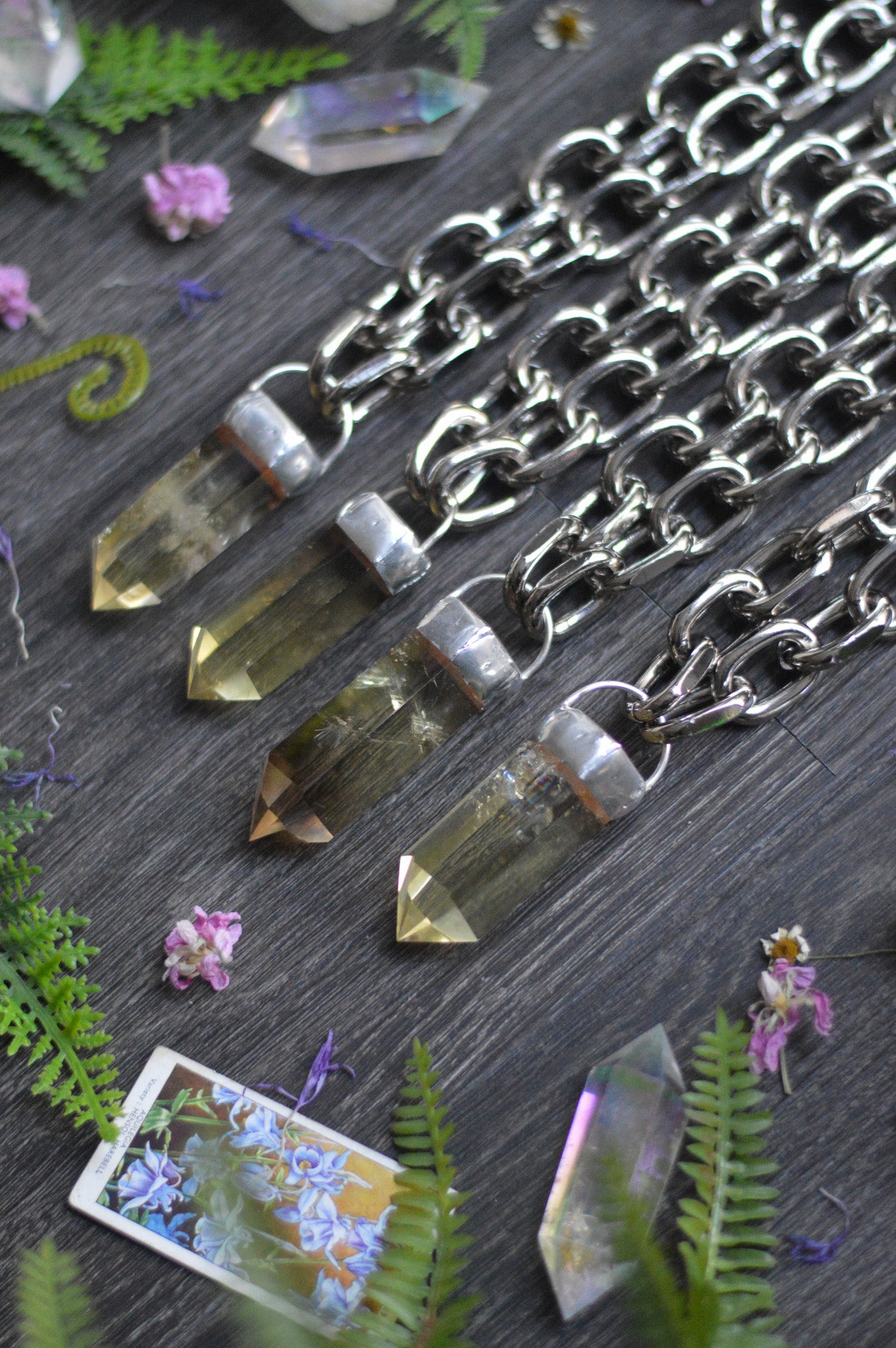 Citrine Chunky Chain Necklace