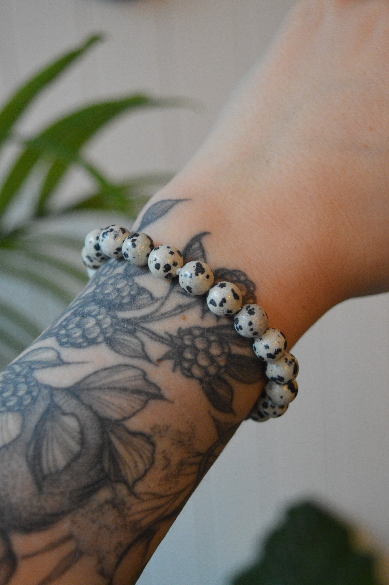 Dalmation Jasper Bead Bracelet