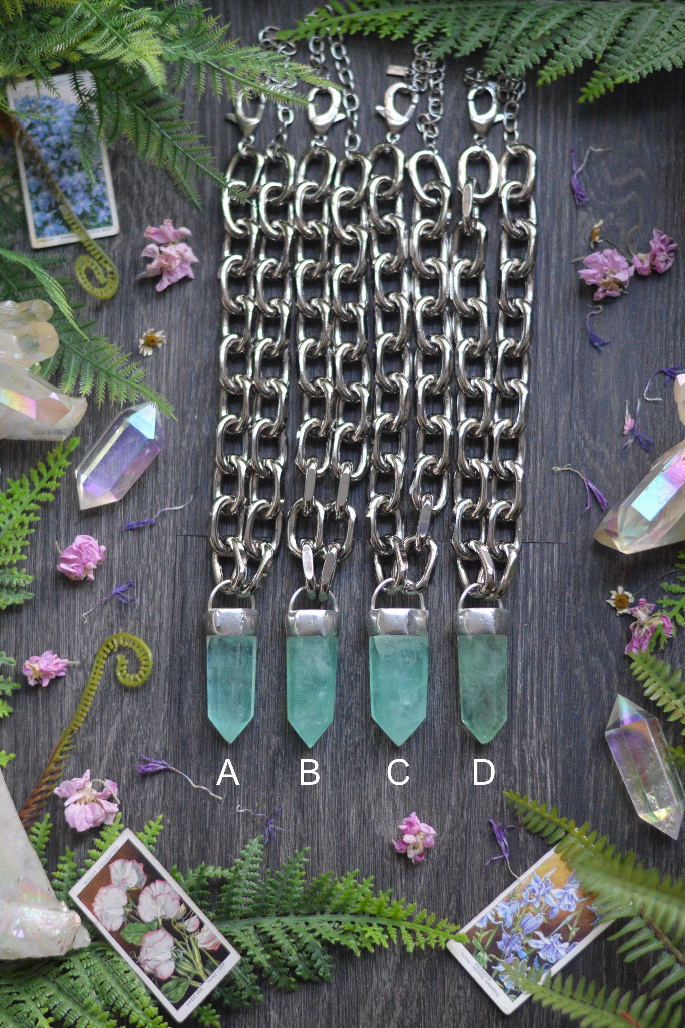 Green Fluorite Chunky Chain Necklace