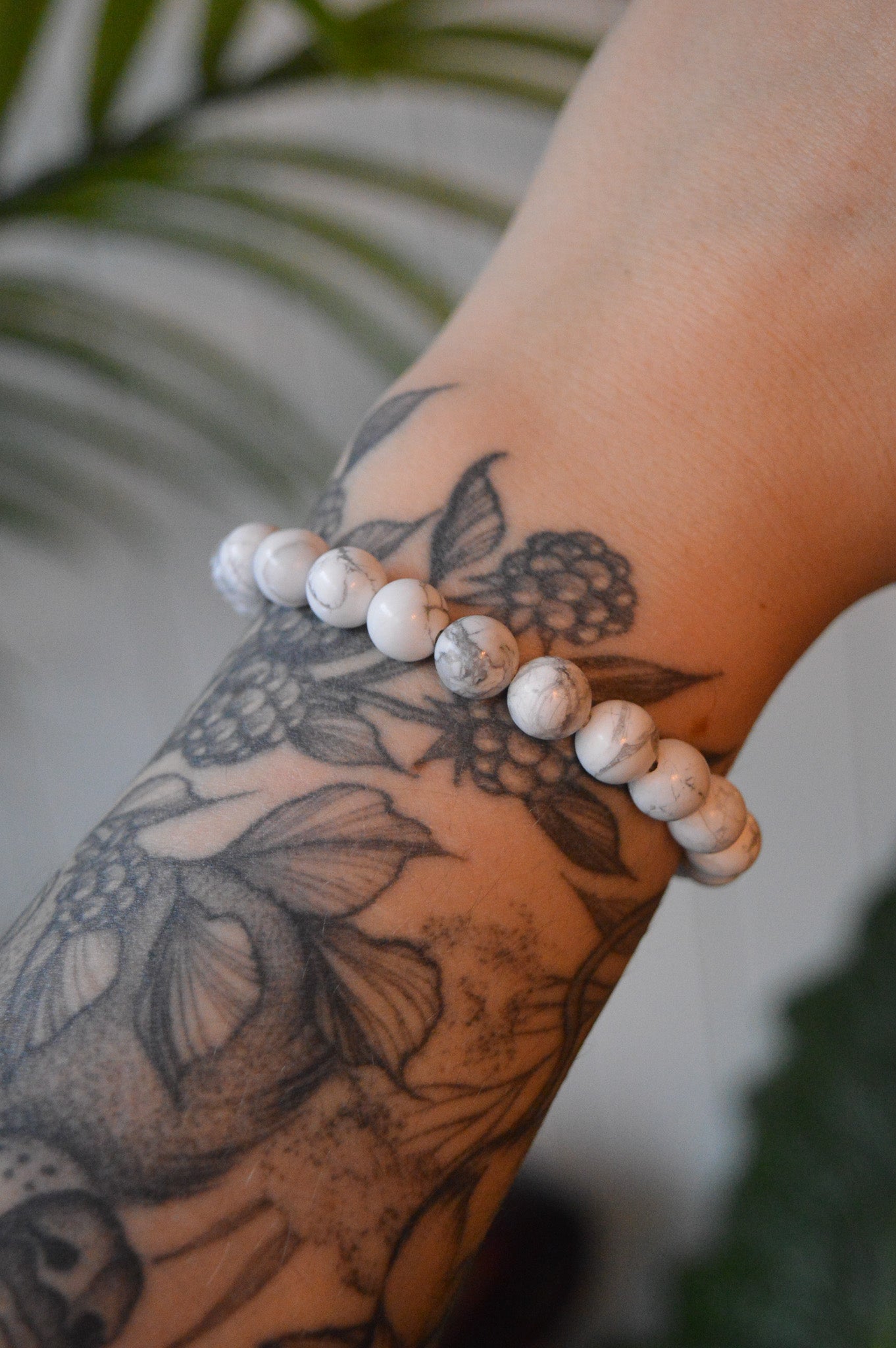 Howlite Bead Bracelet