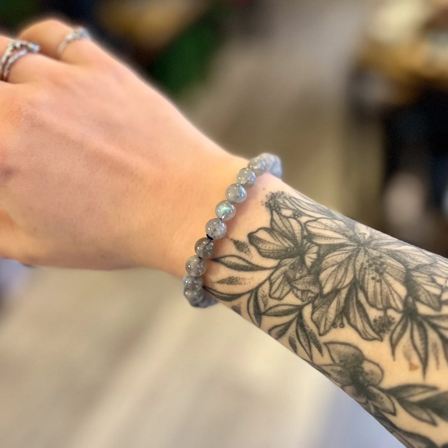 Labradorite Bead Bracelet