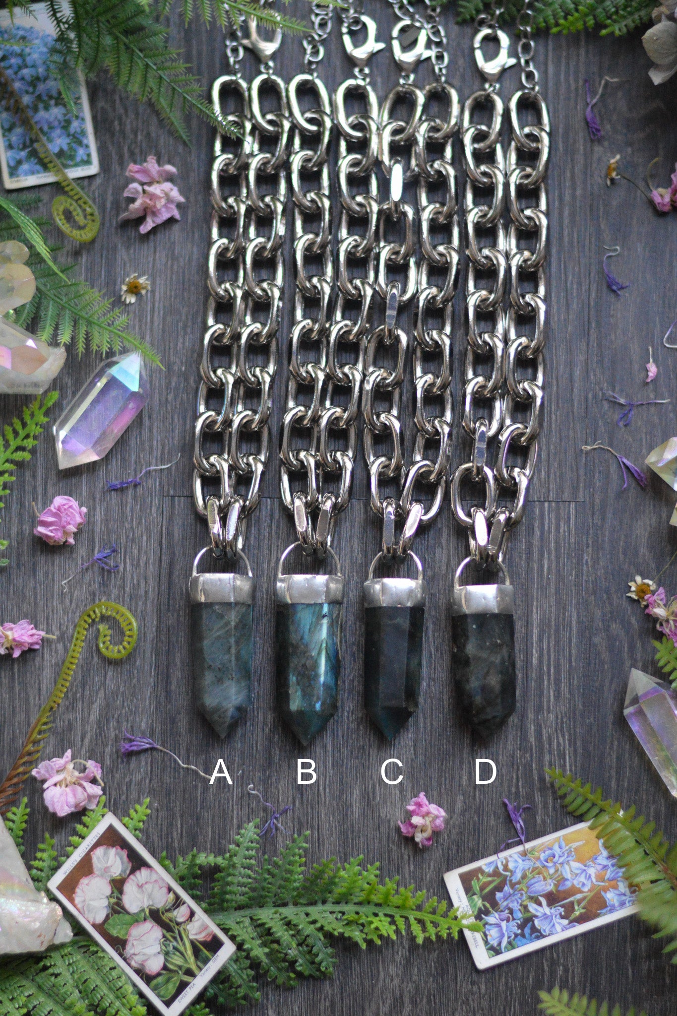 Labradorite Chunky Chain Necklace