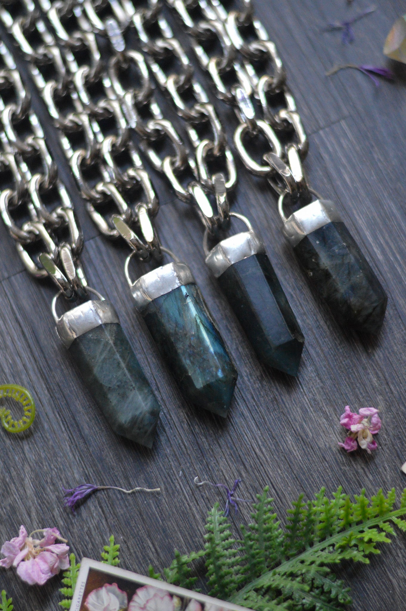 Labradorite Chunky Chain Necklace