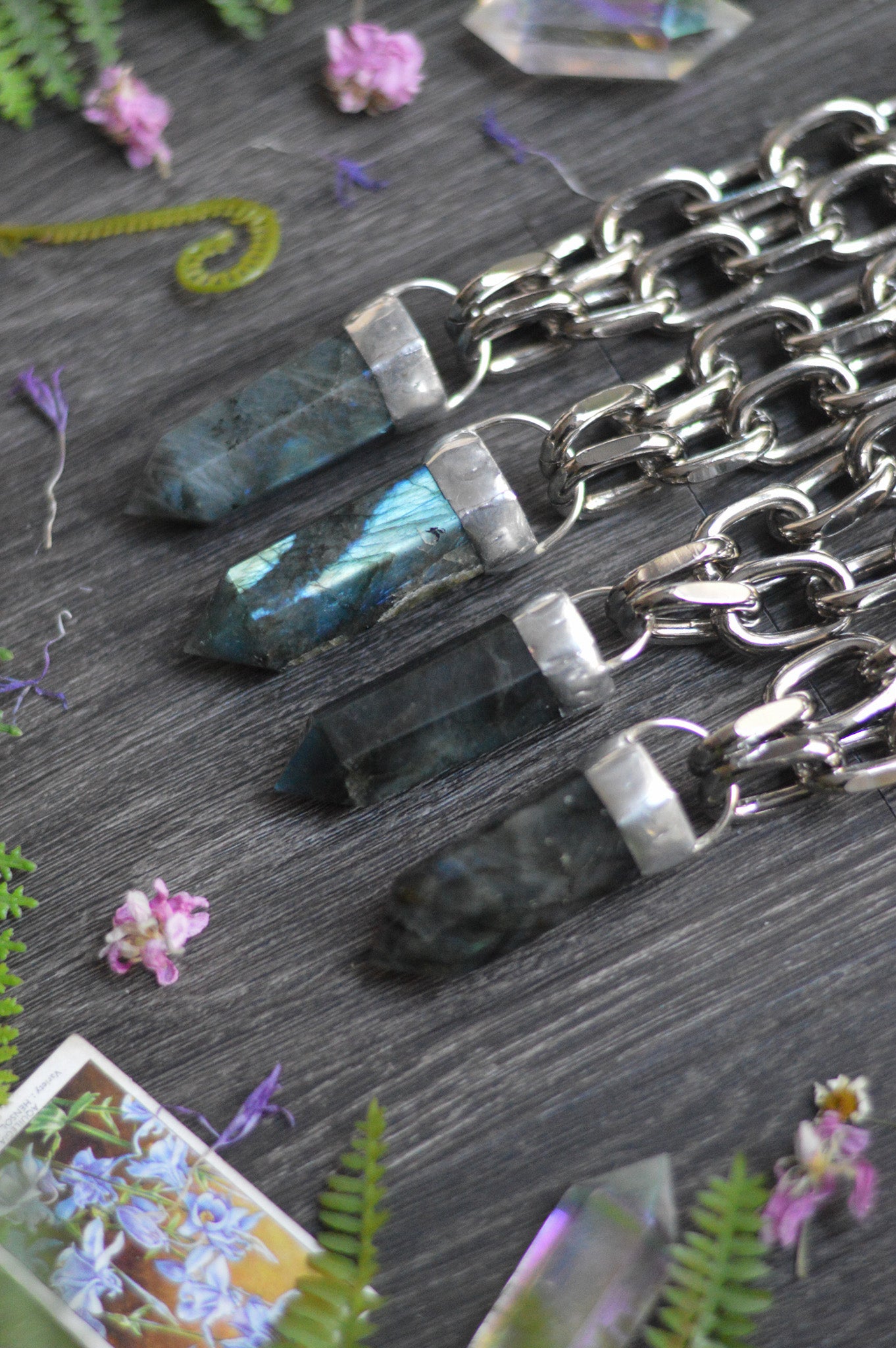 Labradorite Chunky Chain Necklace
