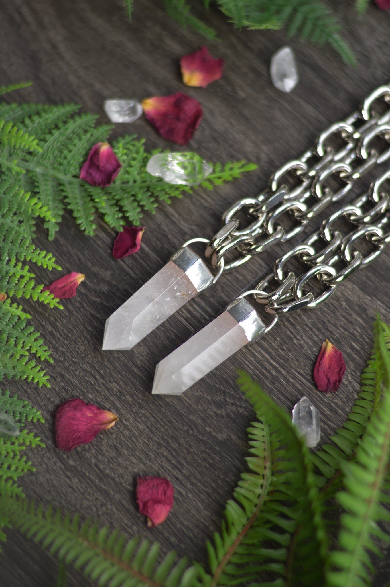 Milky Quartz Chunky Chain Necklace
