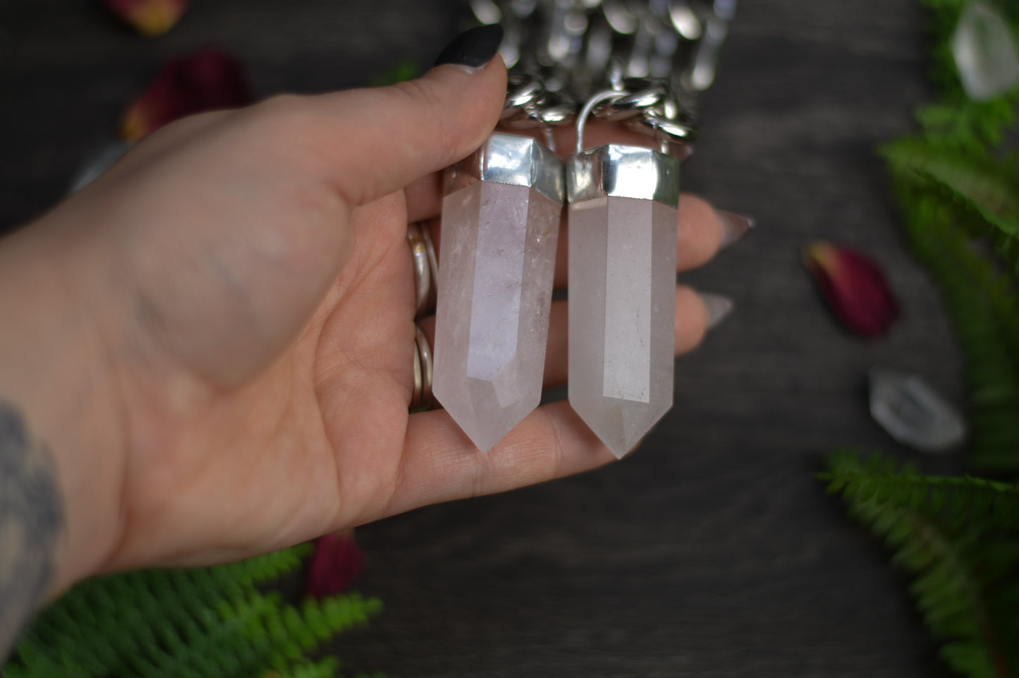 Milky Quartz Chunky Chain Necklace