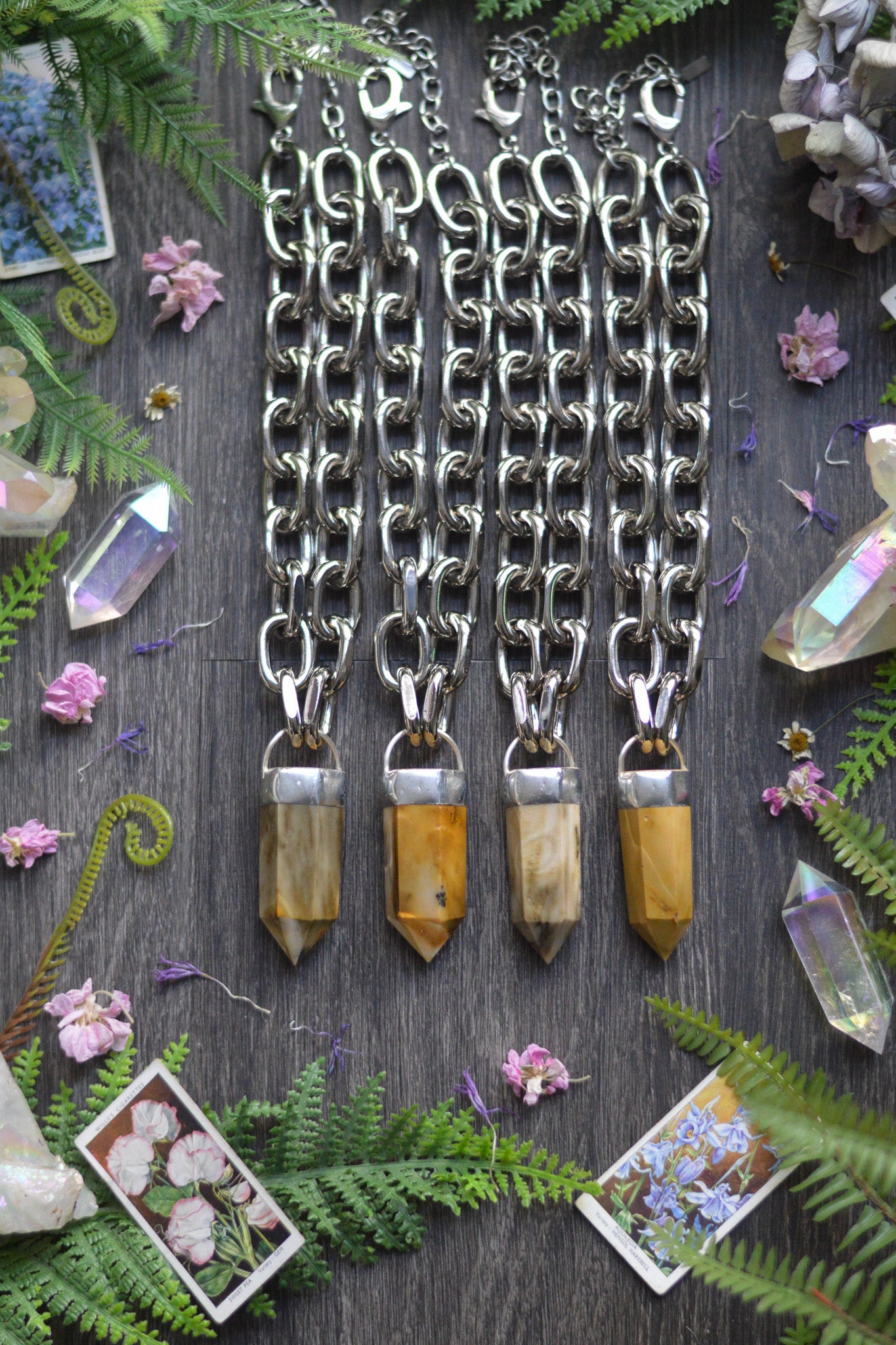 Mookaite Jasper Chunky Chain Necklace
