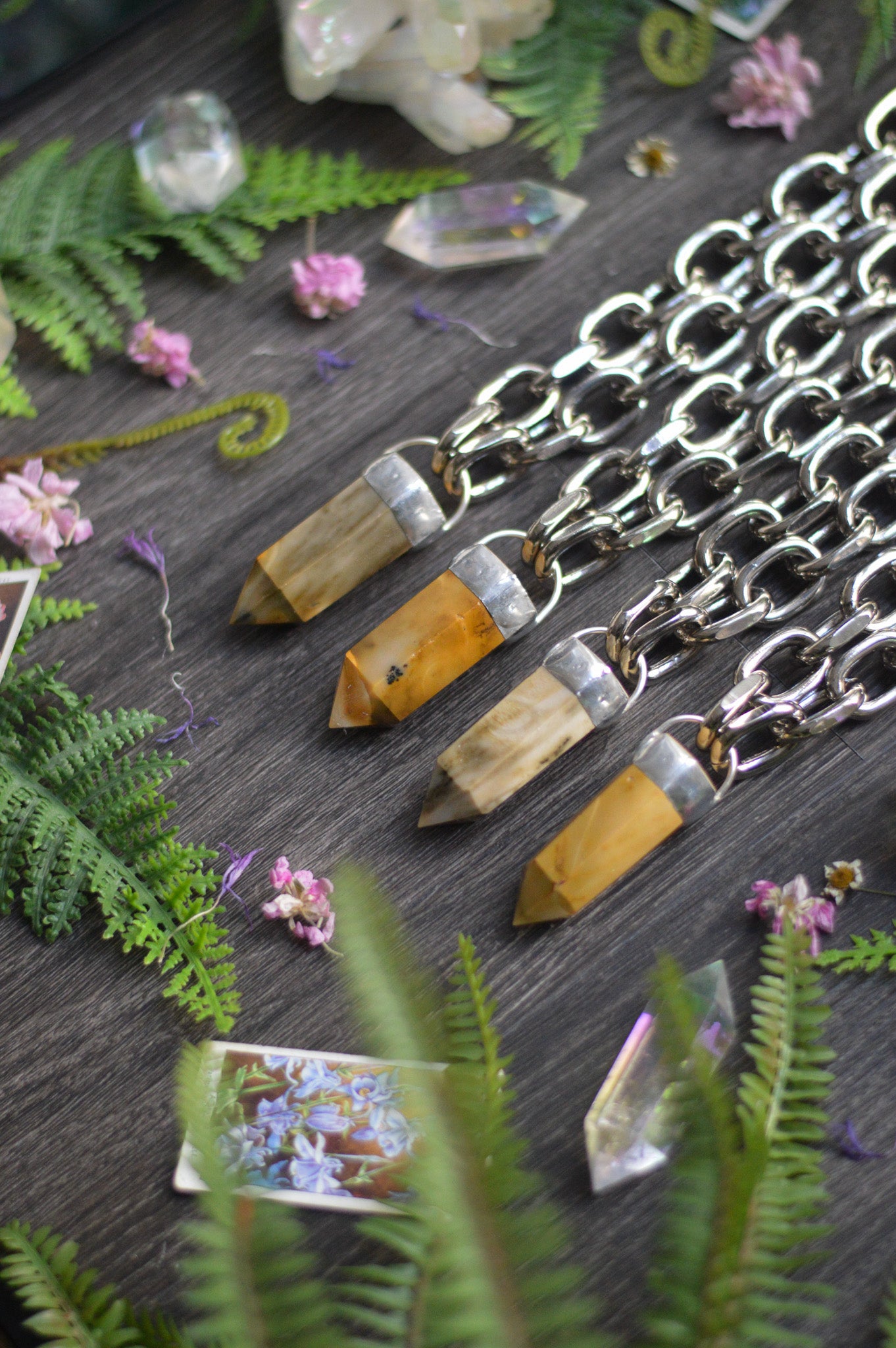Mookaite Jasper Chunky Chain Necklace